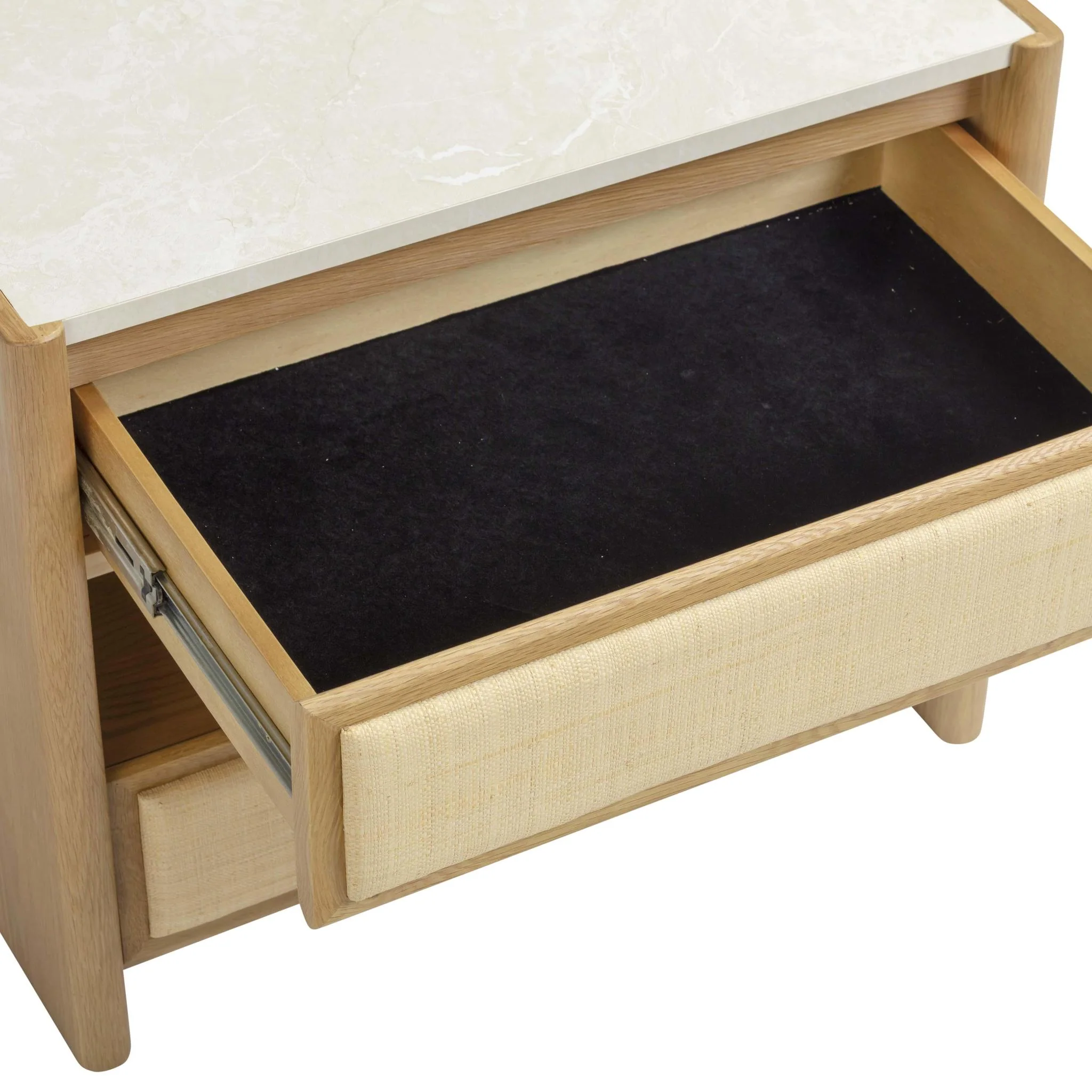 Paige Natural Oak 2-Drawer Nightstand - Image 6
