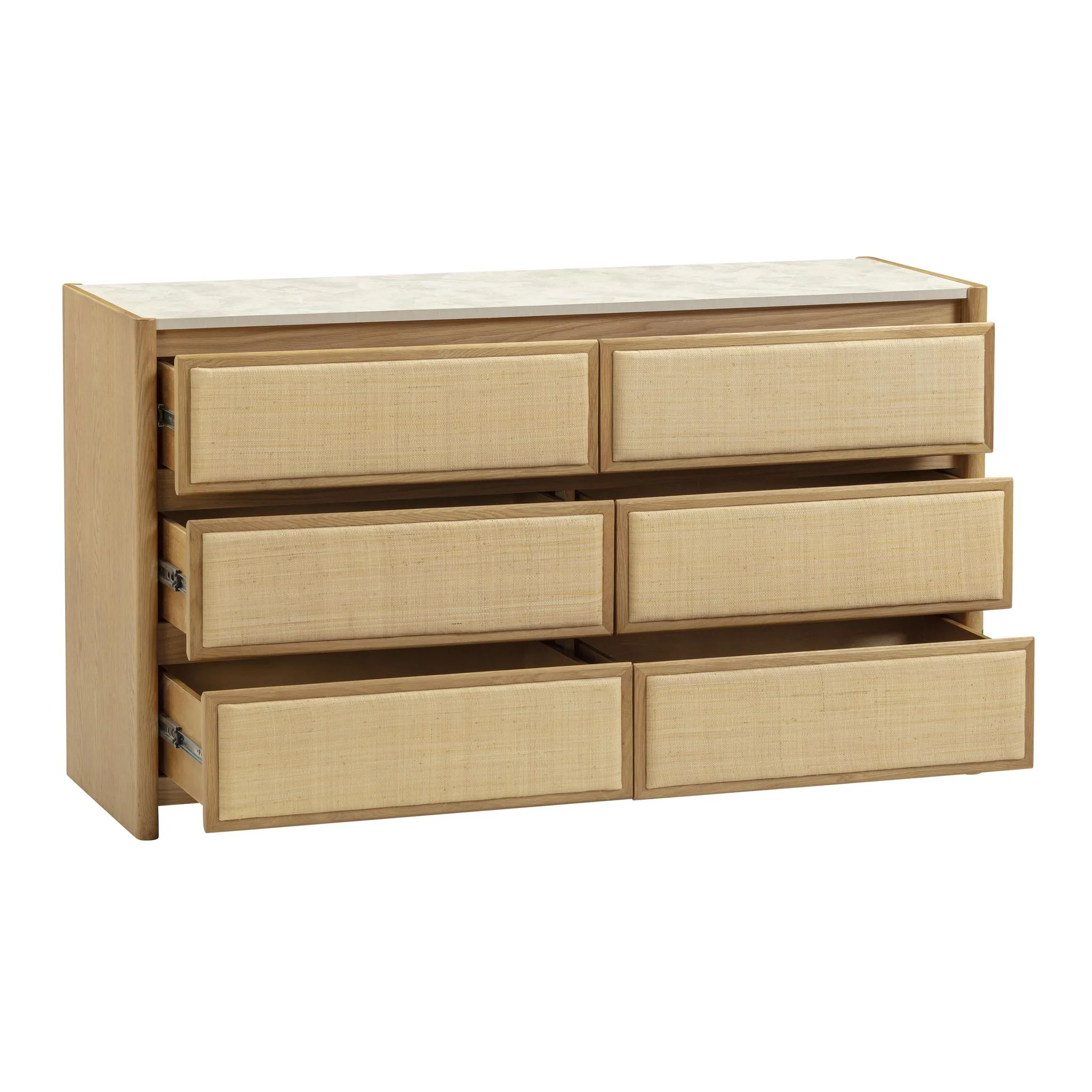Paige Natural Oak 6-Drawer Dresser - Image 4