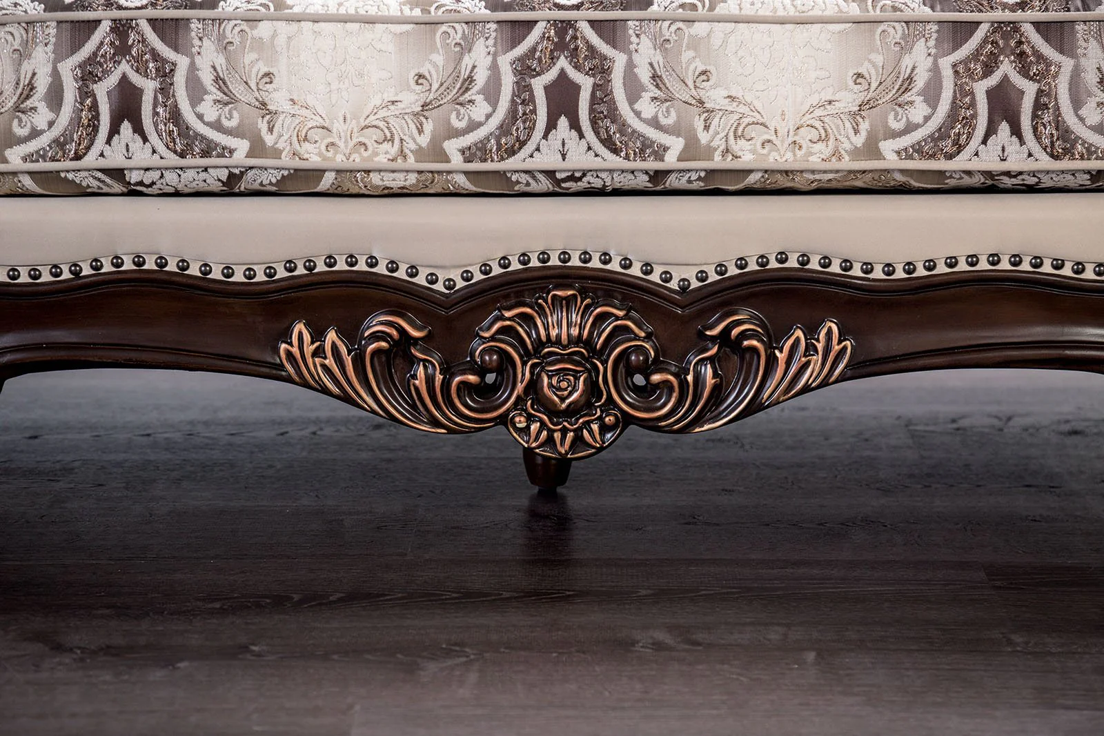 Palencia Loveseat, Dark Cherry/Beige - Image 4