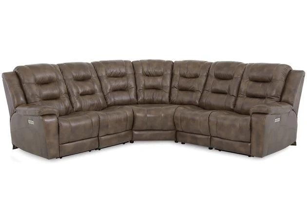 Palliser Furniture Leighton Leather Sectional/6H/9X/6H/L1