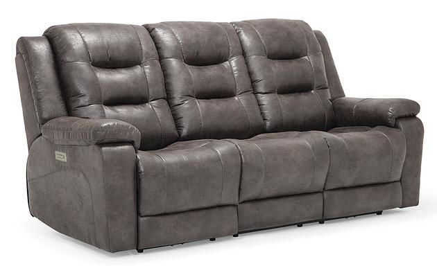 Palliser Furniture Leighton Leather Sofa Power Recliner w/ Headrest & Lumbar - Image 4