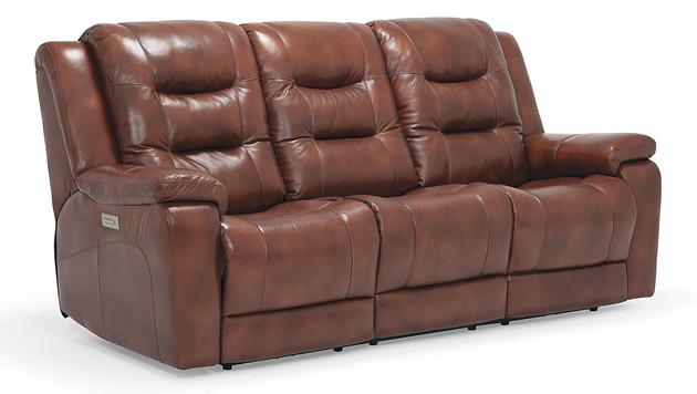 Palliser Furniture Leighton Leather Sofa Power Recliner w/ Power Headrest