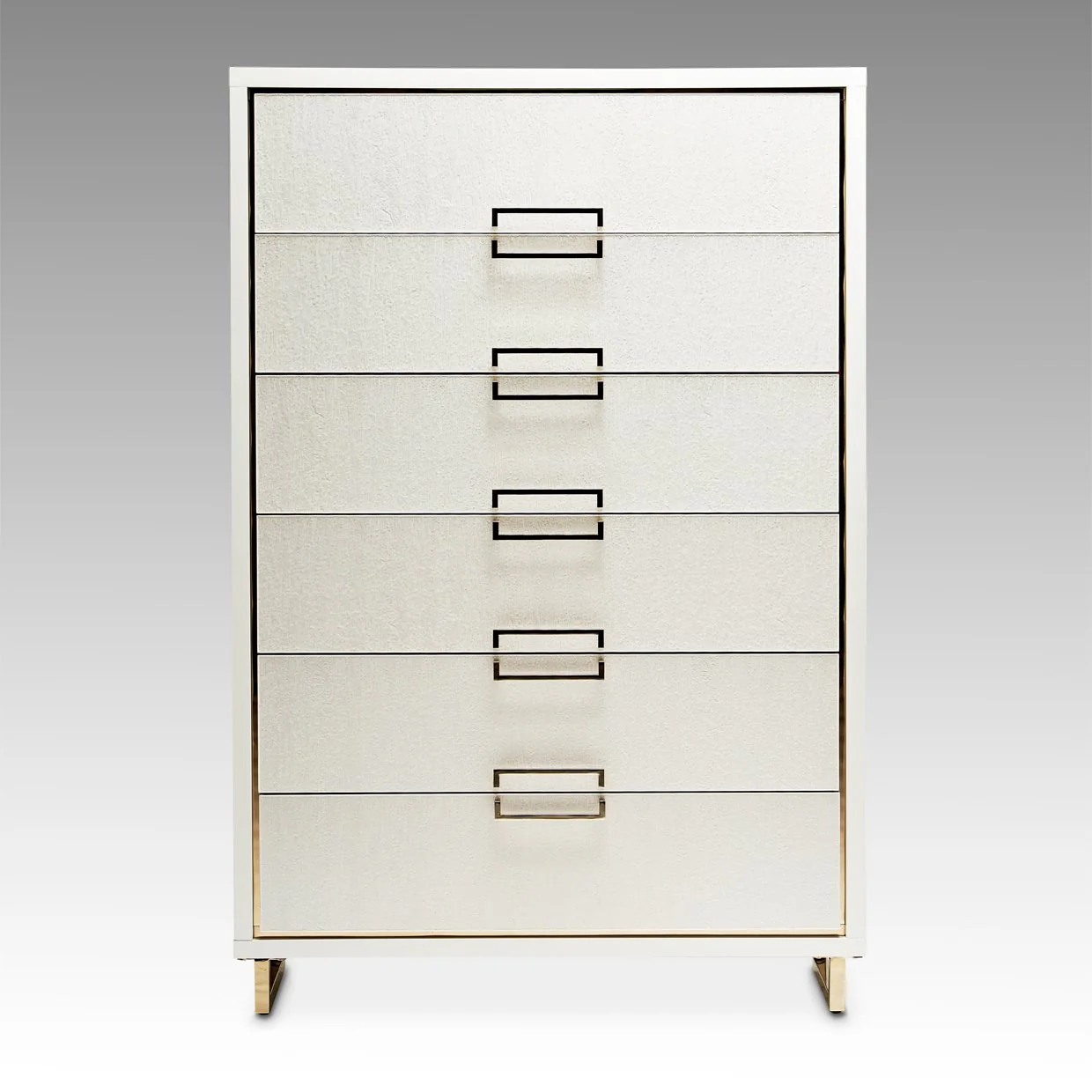 Palm Gate 6-Drawer Chest - Cloud White - Image 10