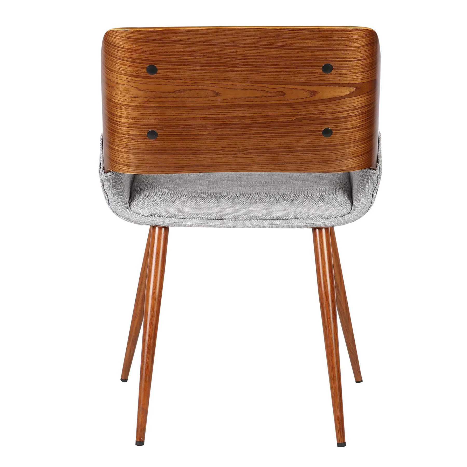 Panda Mid-Century Dining Chair Walnut Finish and Gray Fabric - Image 4