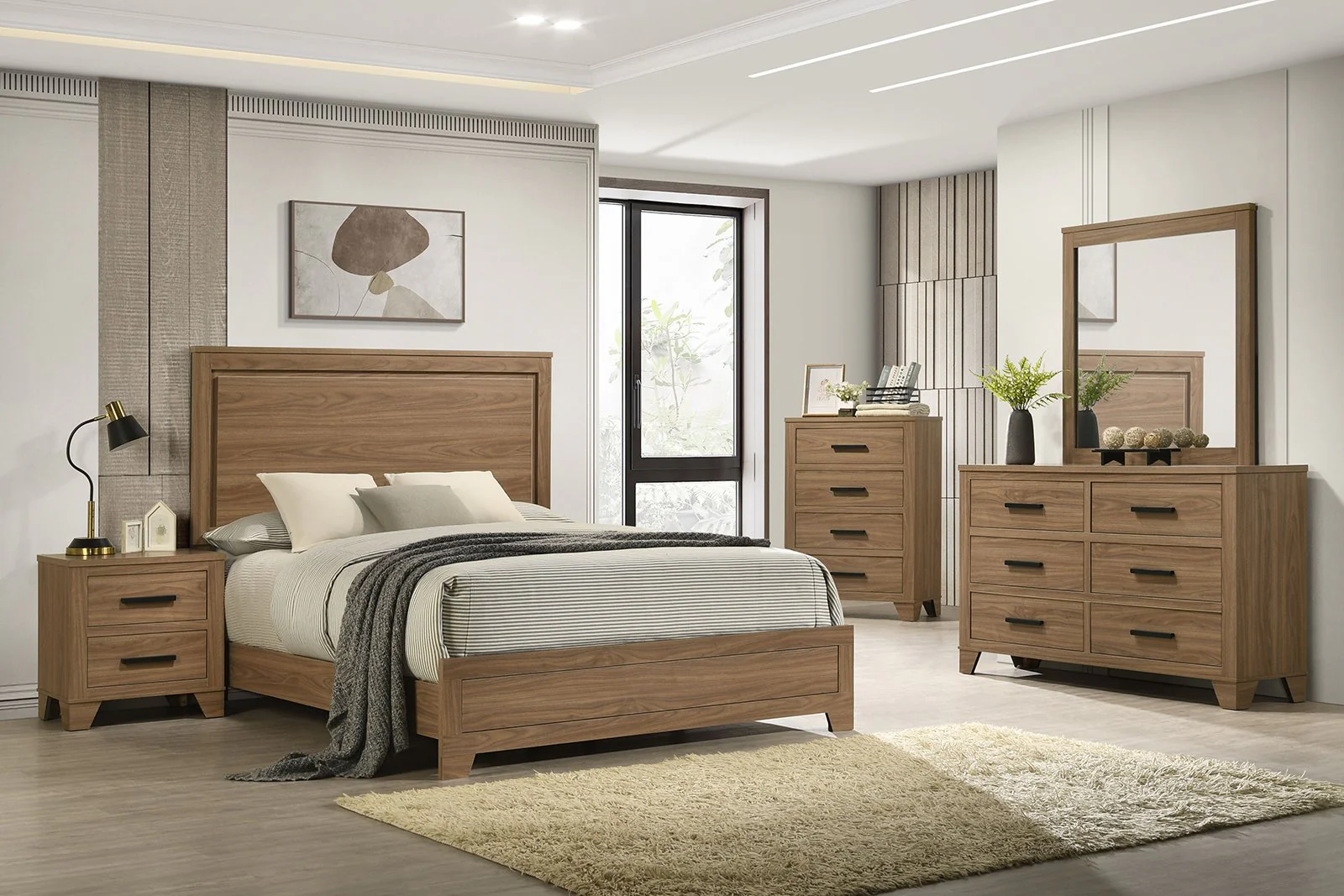 Panelli 5 Pc. Queen Bedroom Set W/ 2NS - Image 2