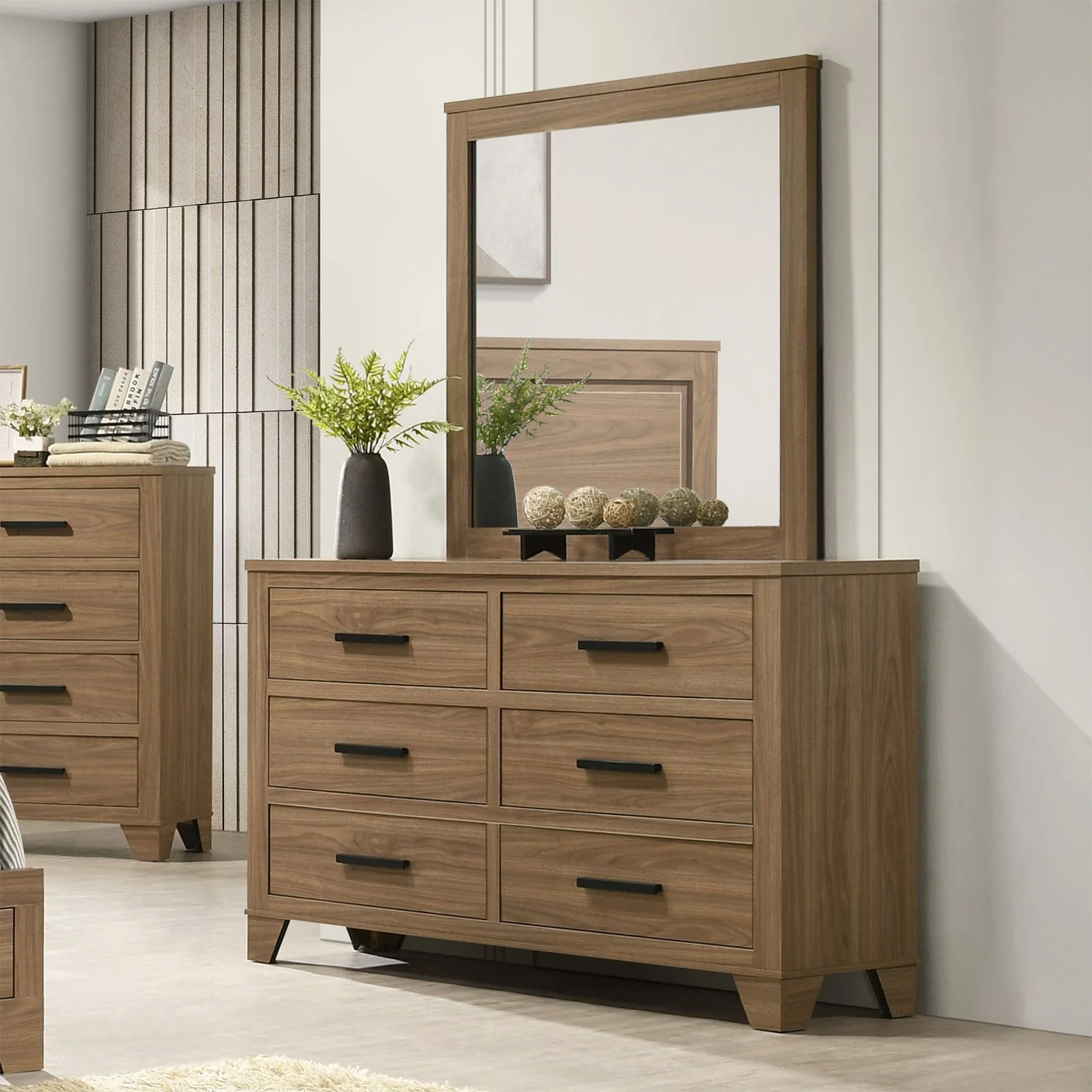 Panelli Dresser, Chestnut Brown