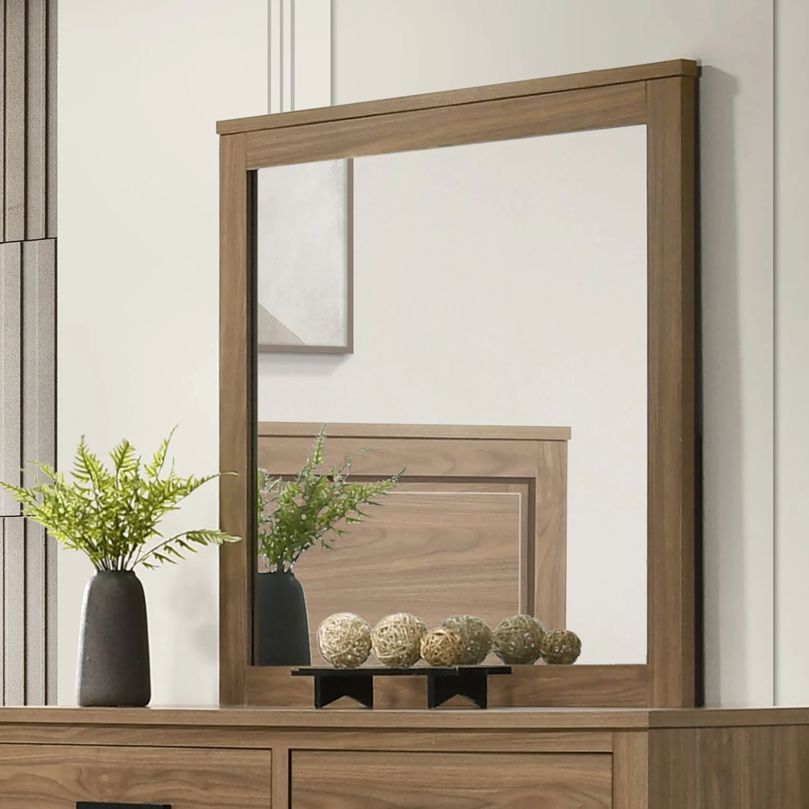 Panelli Mirror, Chestnut Brown