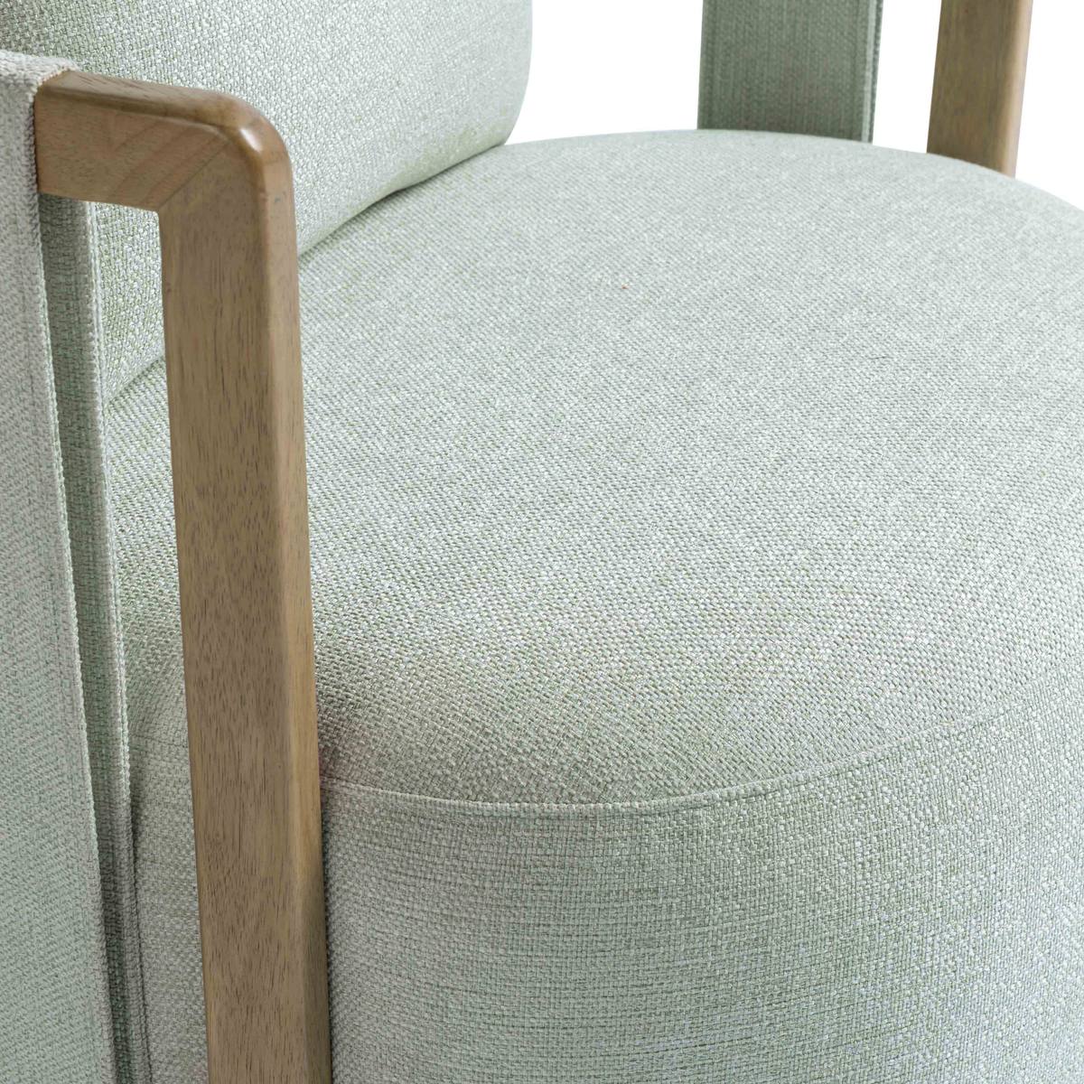 Paolo Mint Green Textured Weave Swivel Chair - Image 6