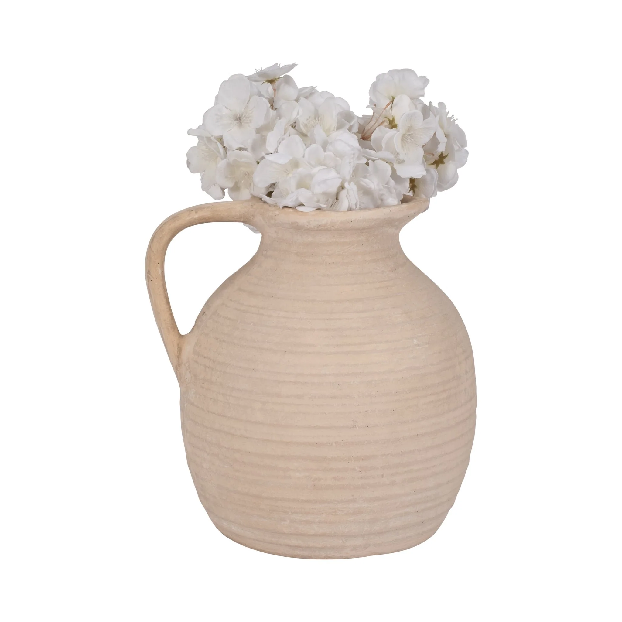 Paper Mache, 10" Pitcher, Ivory - Image 2