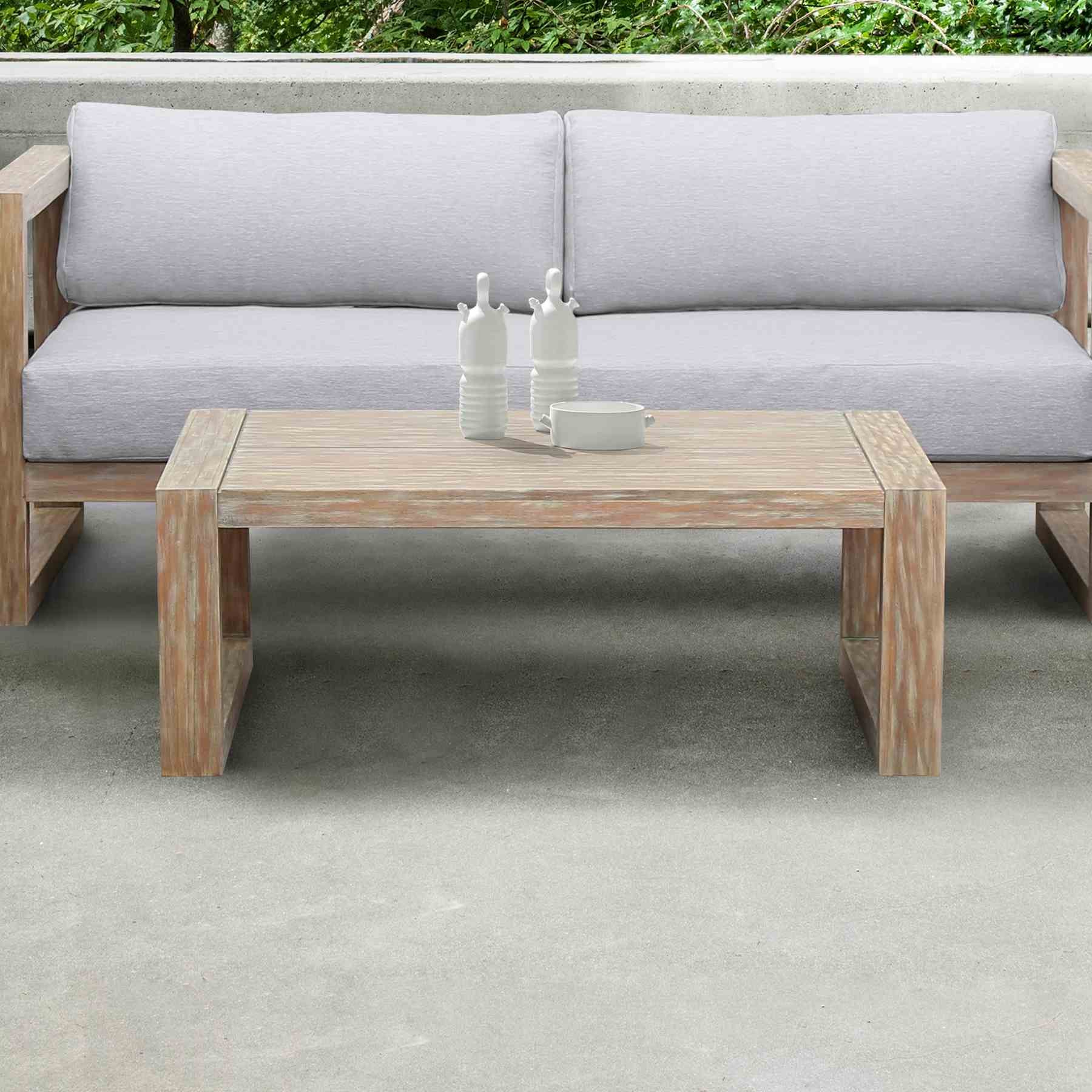 Paradise Outdoor Light Eucalyptus Wood Coffee Table - Image 7