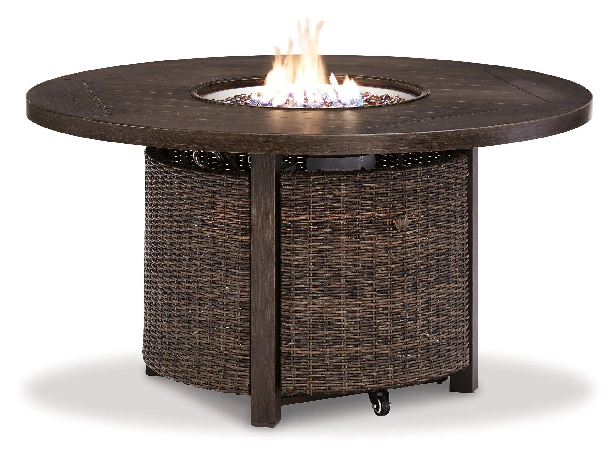 Paradise Trail Outdoor Loveseat, Lounge Chairs and Fire Pit Table - Image 4
