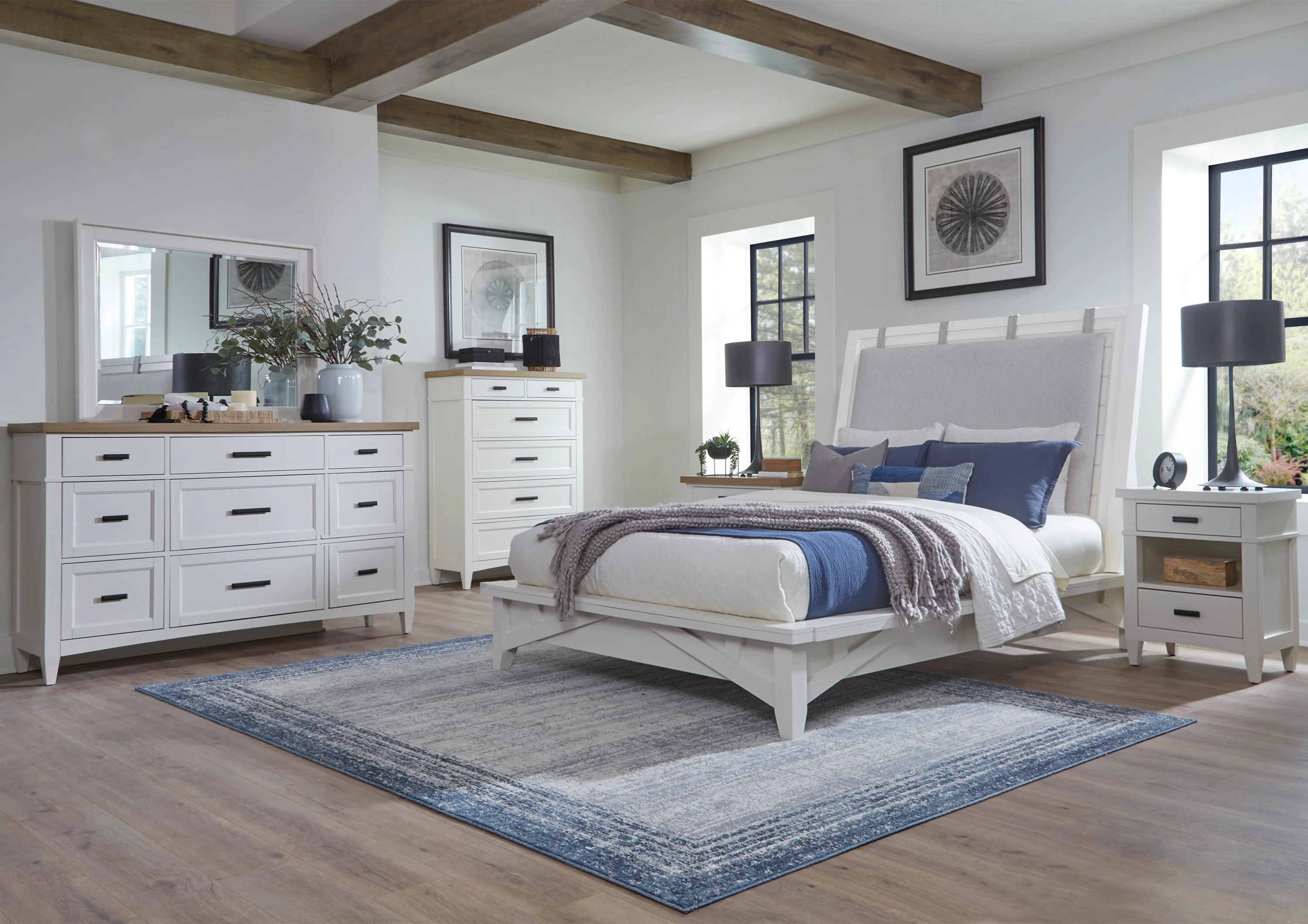Parker House Americana Modern Bedroom Beveled Landscape Mirror - Image 3