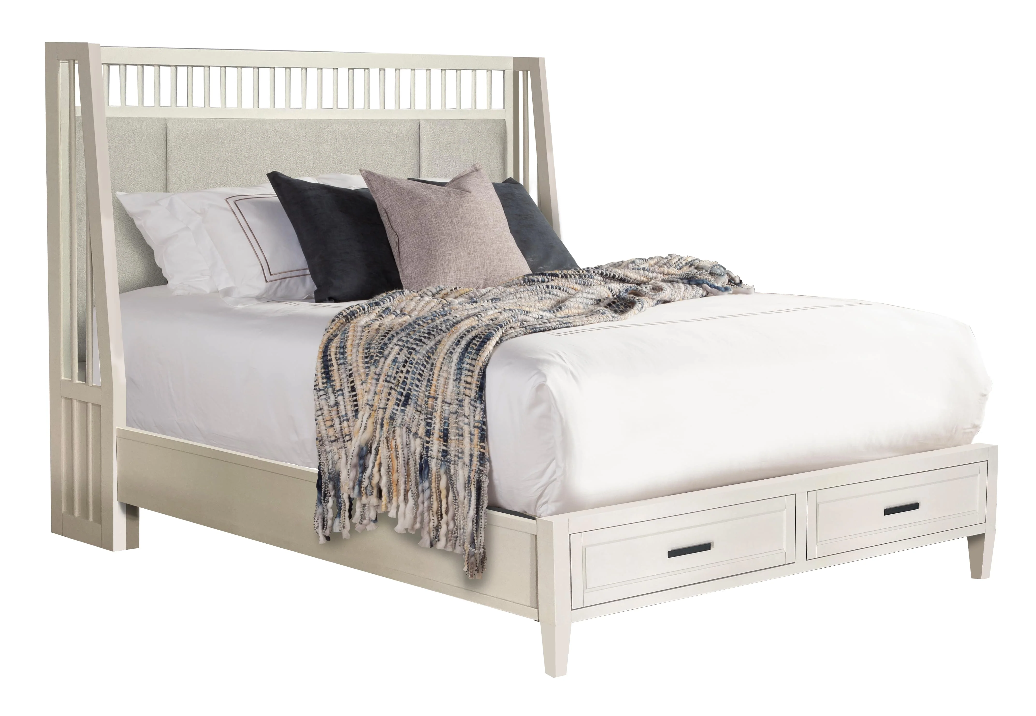 Parker House Americana Modern Bedroom Queen Shelter Bed with 2 Nightstands - Image 5
