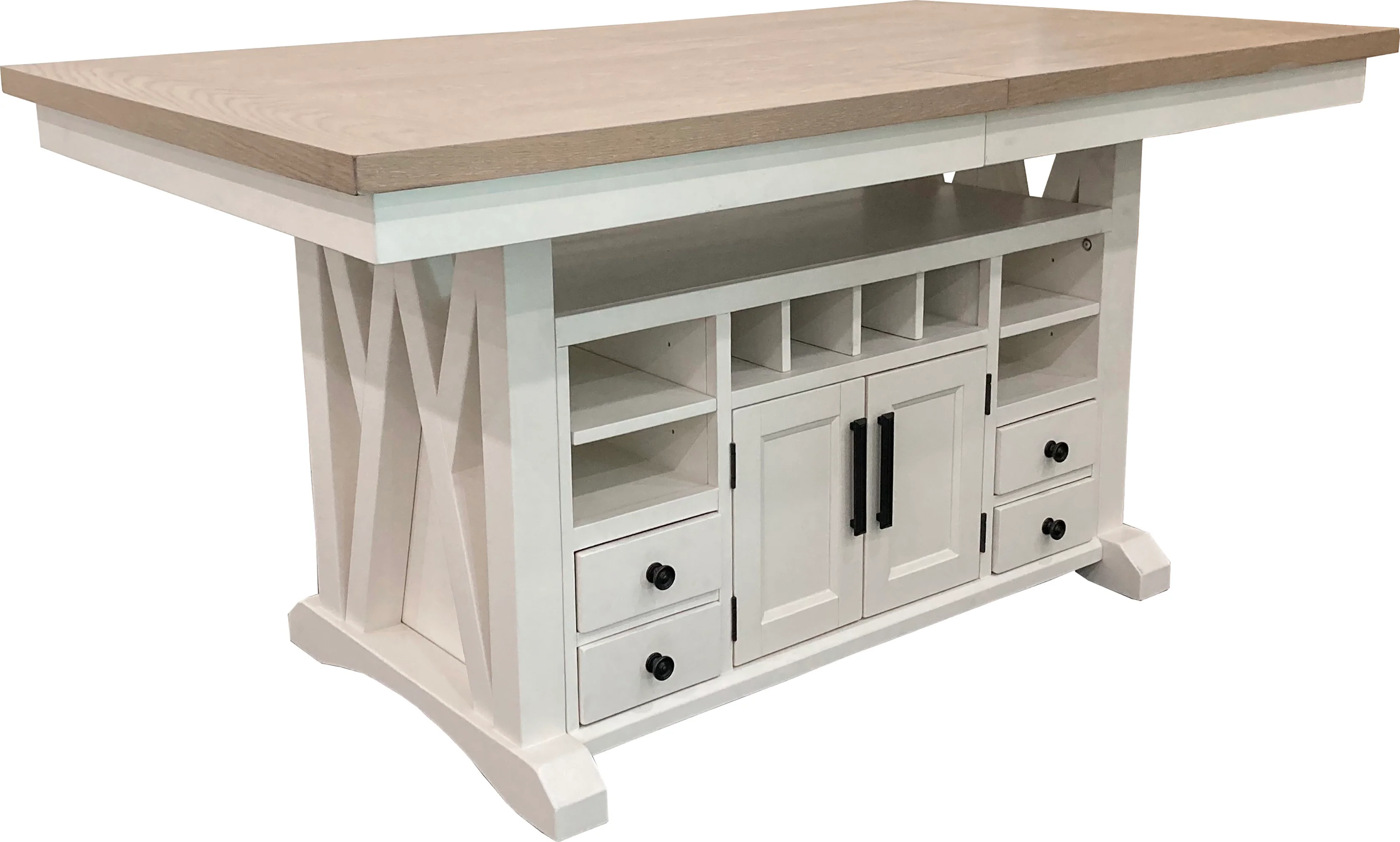 Parker House Americana Modern Dining Island Counter Height Table with 8 upholstered chairs - Image 5