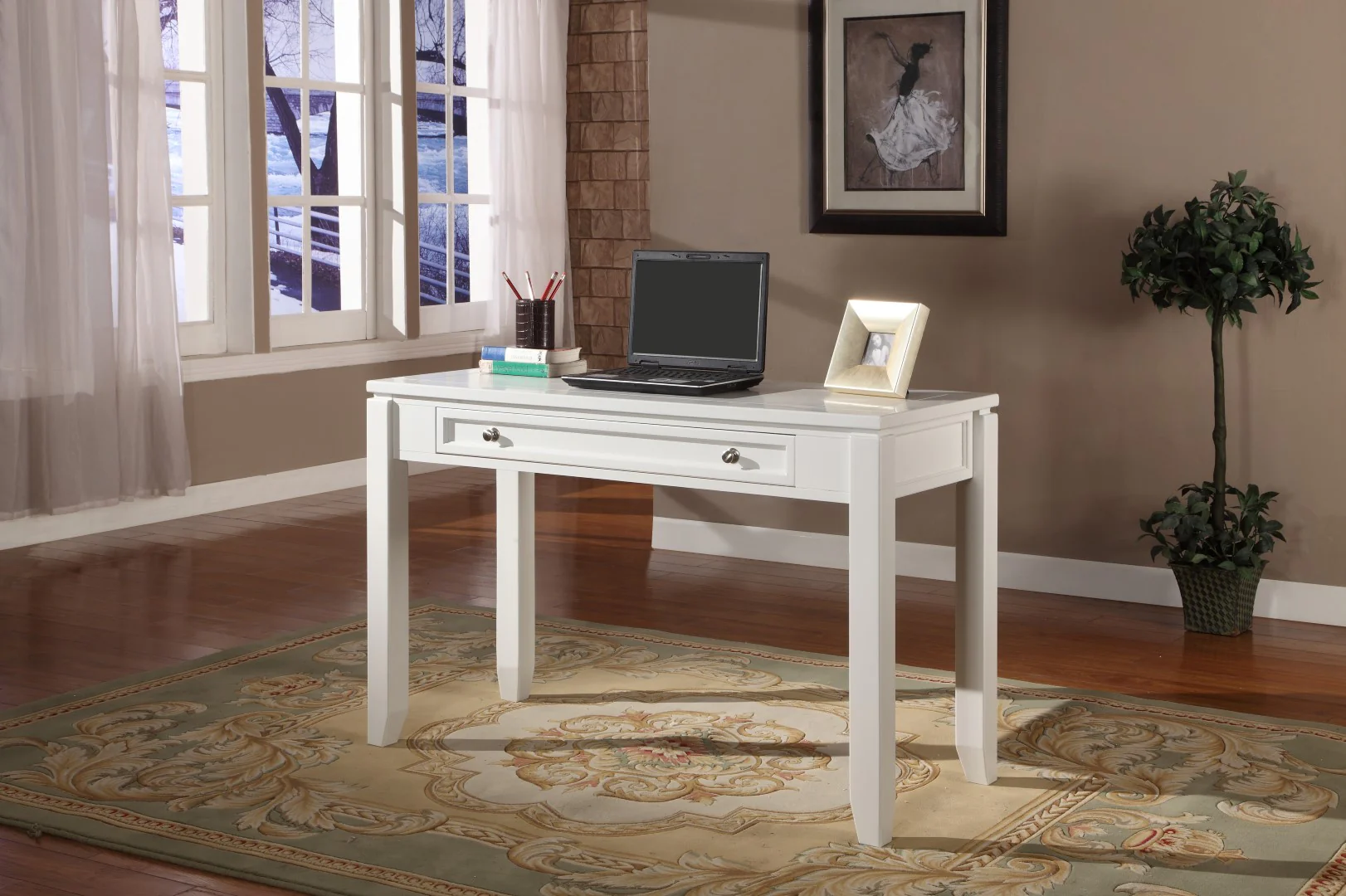 Parker House Boca U Shape Desk with Hutch and File - Image 4