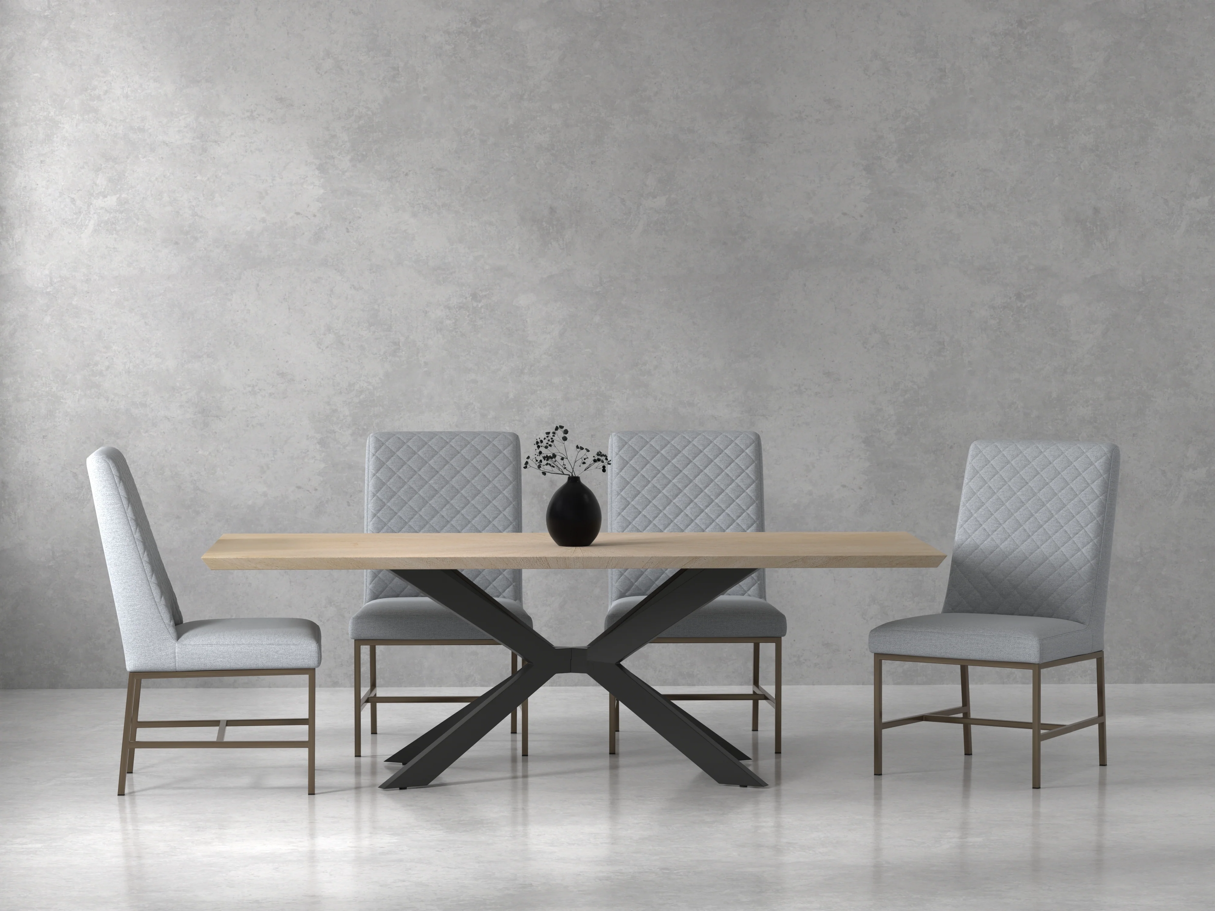Parker House Crossings - Monaco Dining 86 In. Rectangular Dining Table With 4 Upholstered Chairs - DMON-5PC-86REC-DDIA-ELLN