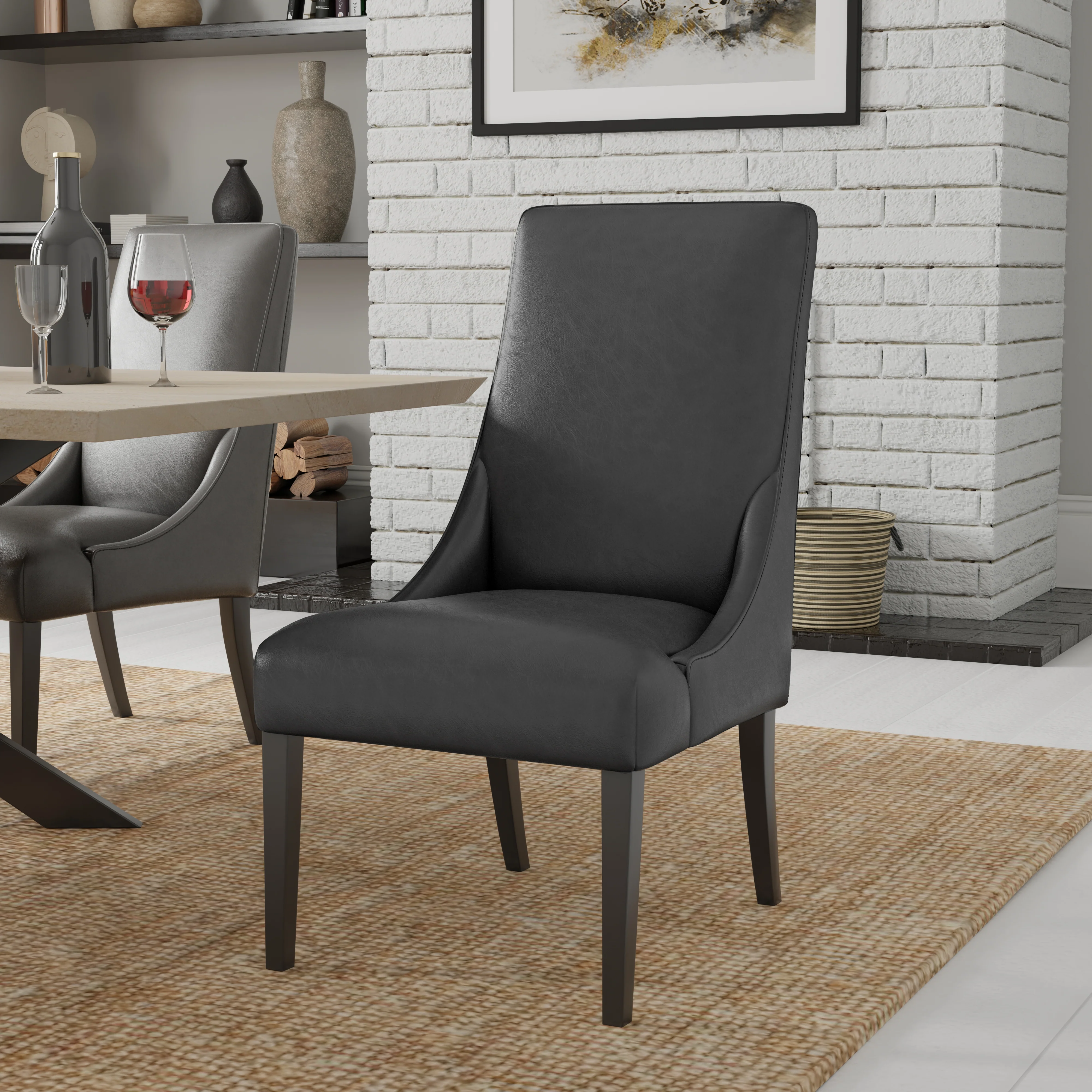 Parker House Crossings - Monaco Dining 86 In. Rectangular Dining Table With 4 Upholstered Chairs - DMON-5PC-86REC-DSIE-CPSL - Image 6