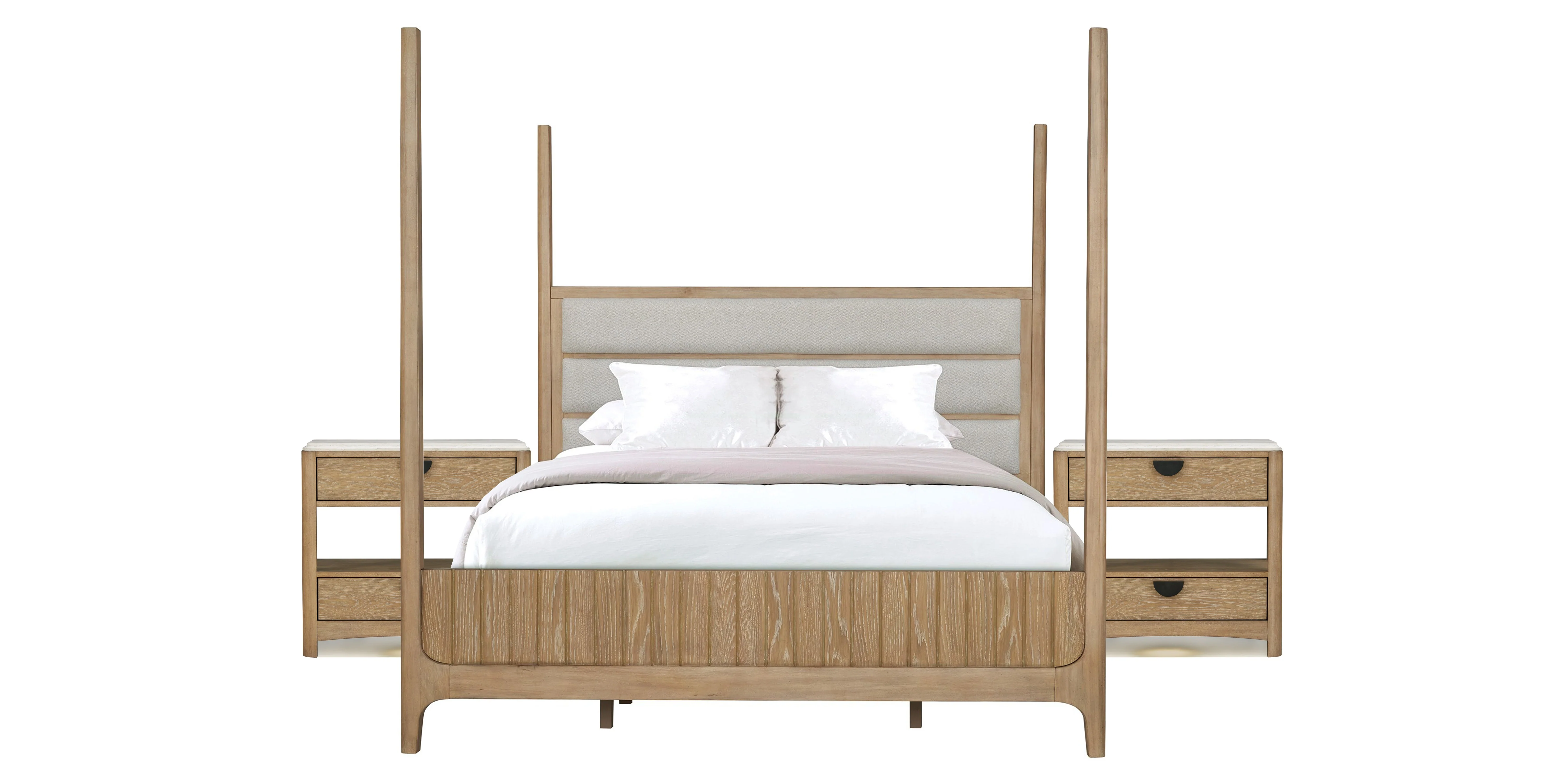 Parker House Escape - Bedroom King Poster Bed with 2 Nightstands - Image 2