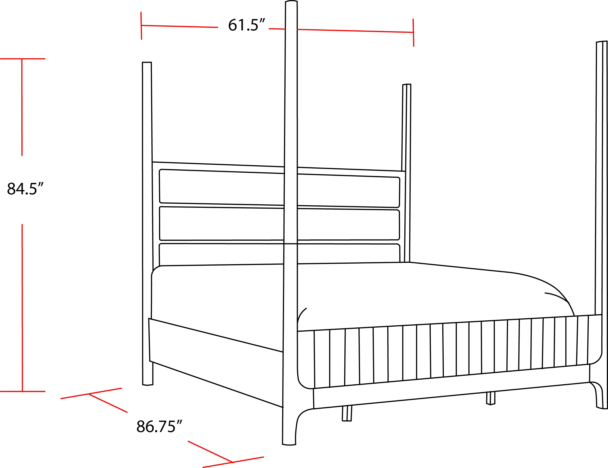 Parker House Escape - Bedroom Queen Poster Bed 2 Nightstands Dresser with Mirror and Chest - Image 9