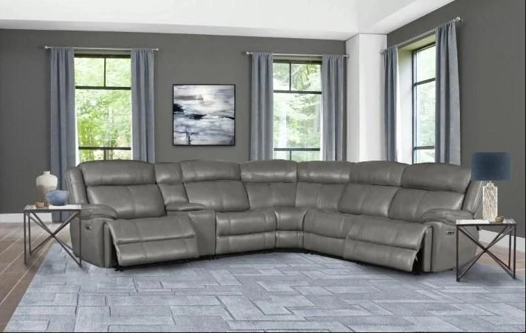 Parker House Furniture Eclipse Power Armless Recliner in Florence Heron - Image 3