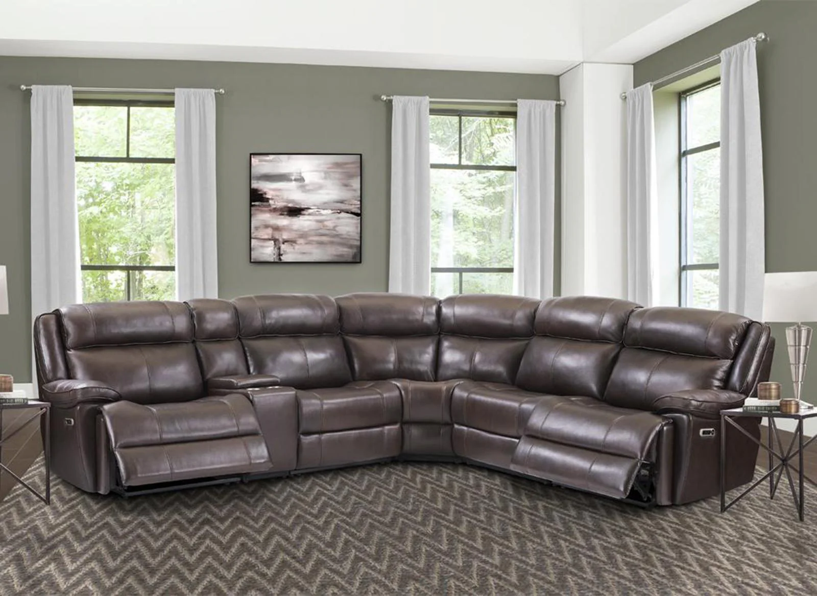 Parker House Furniture Eclipse Power Right Arm Facing Recliner in Florence Brown - Image 5