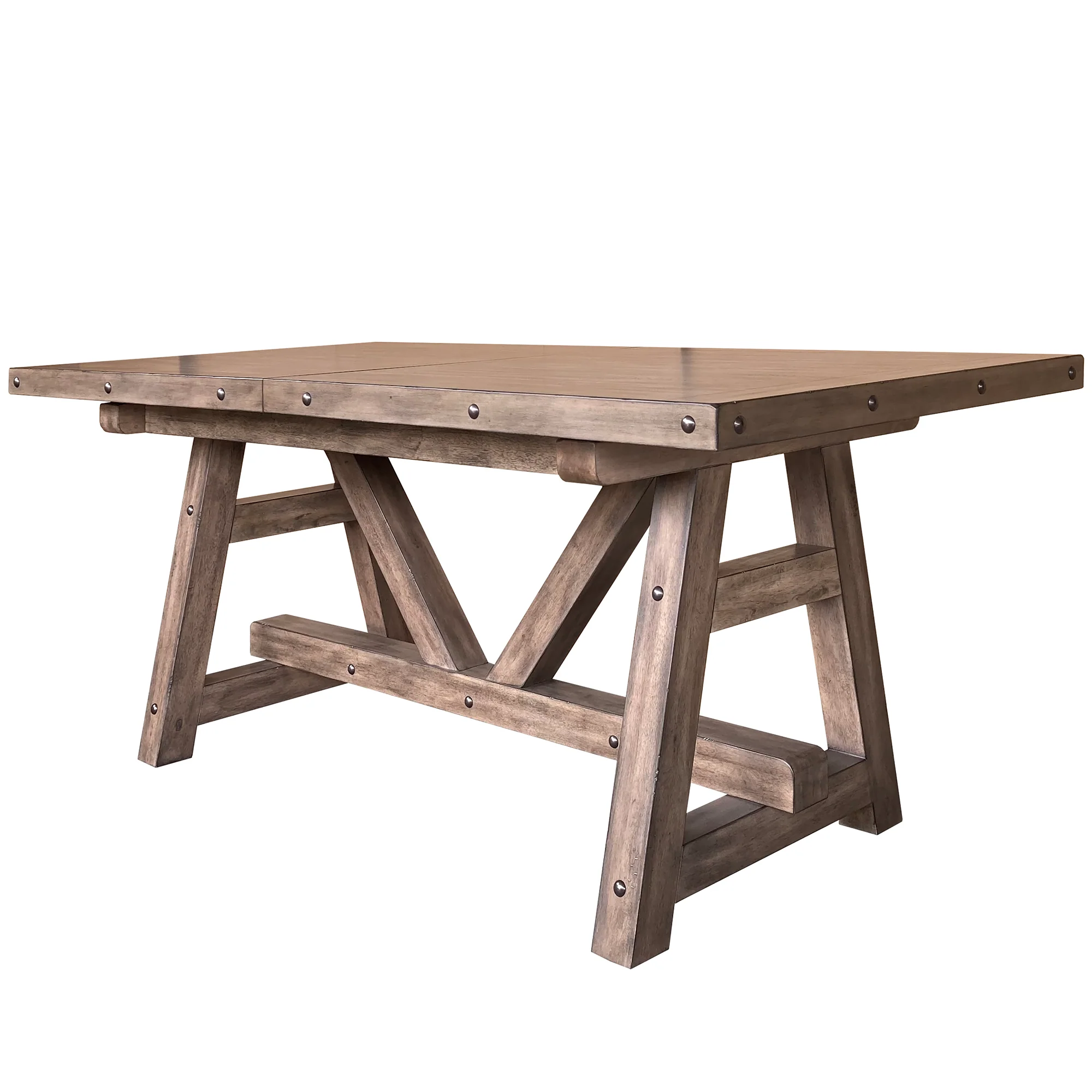 Parker House Lodge Dining Counter Table with 2 Sling Stools 6 X-Back Stools Buffet with Hutch - Image 4