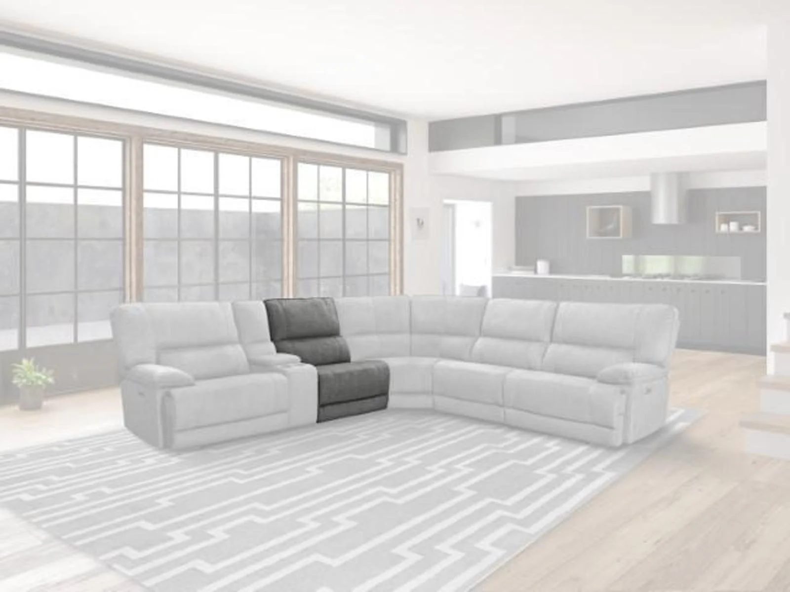 Parker House Marathon Armless Chair in Titanium