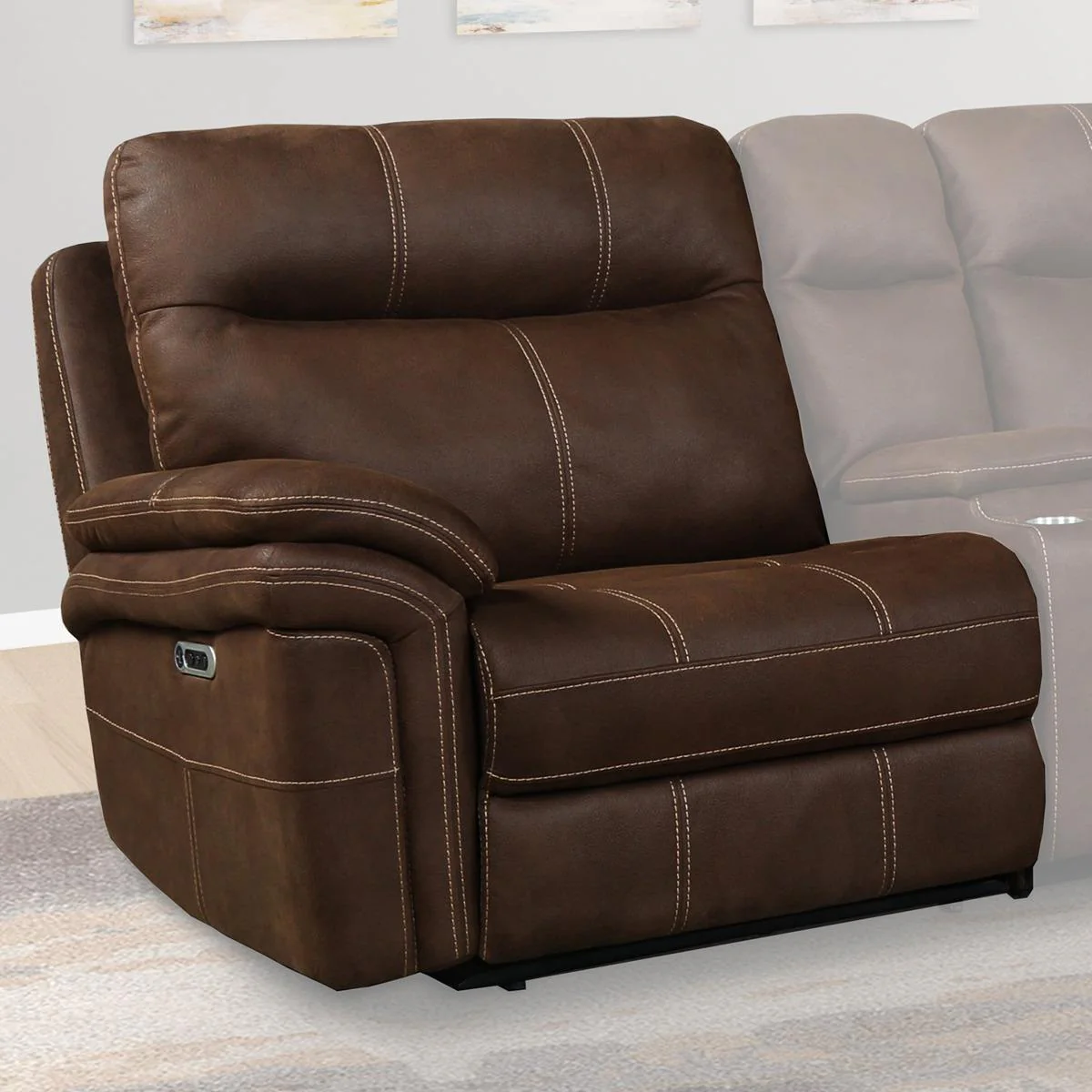 Parker House Mason Power Left Arm Facing Recliner in Dark Kahlua - Image 2