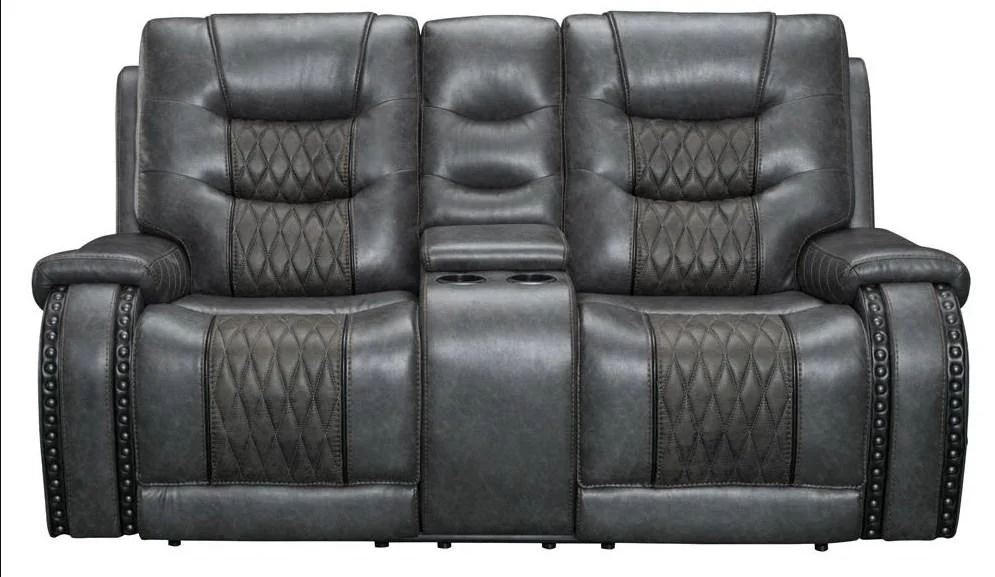 Parker House Outlaw Power Console Loveseat in Stallion - Image 2