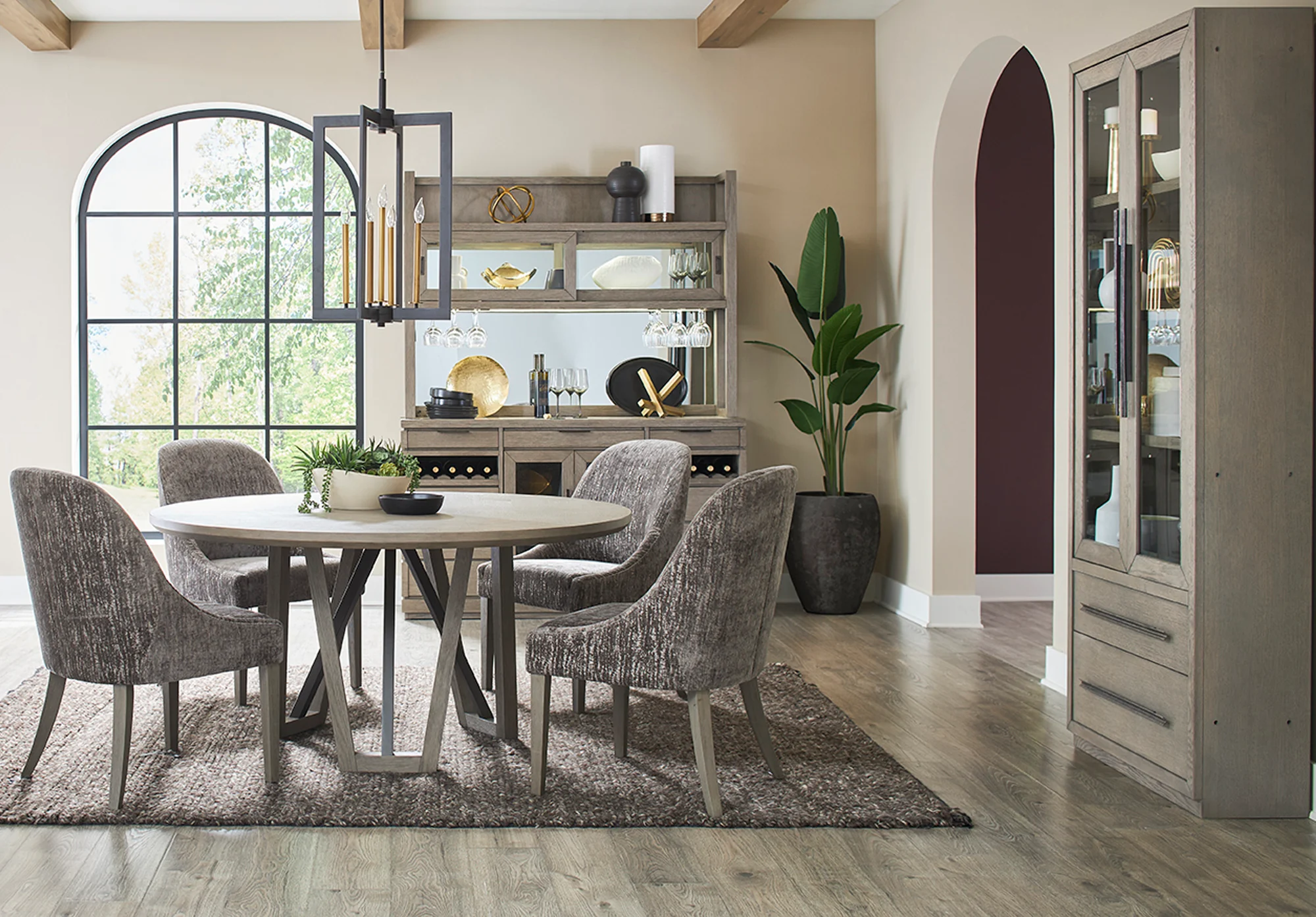 Parker House Pure Modern Dining 60 In. Round Table with Wood Base - Image 3