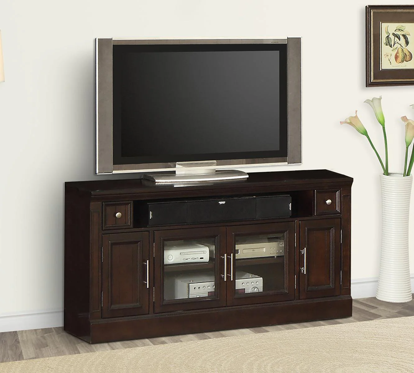 Parker House Stanford 60 in. TV Console in Light Vintage Sherry