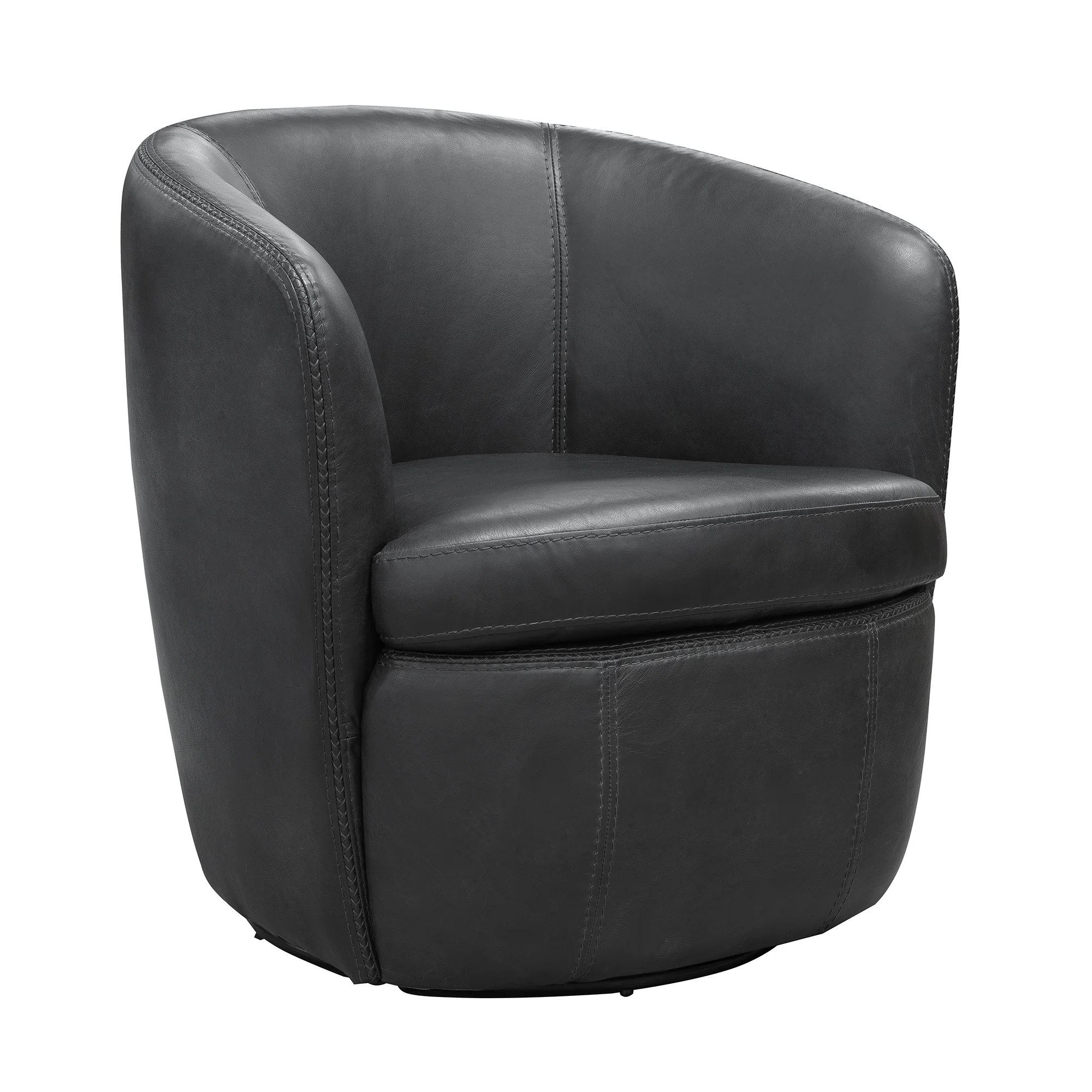 Parker Living Barolo - Vintage Slate 100% Italian Leather Swivel Club Chair Two Pack - Image 6