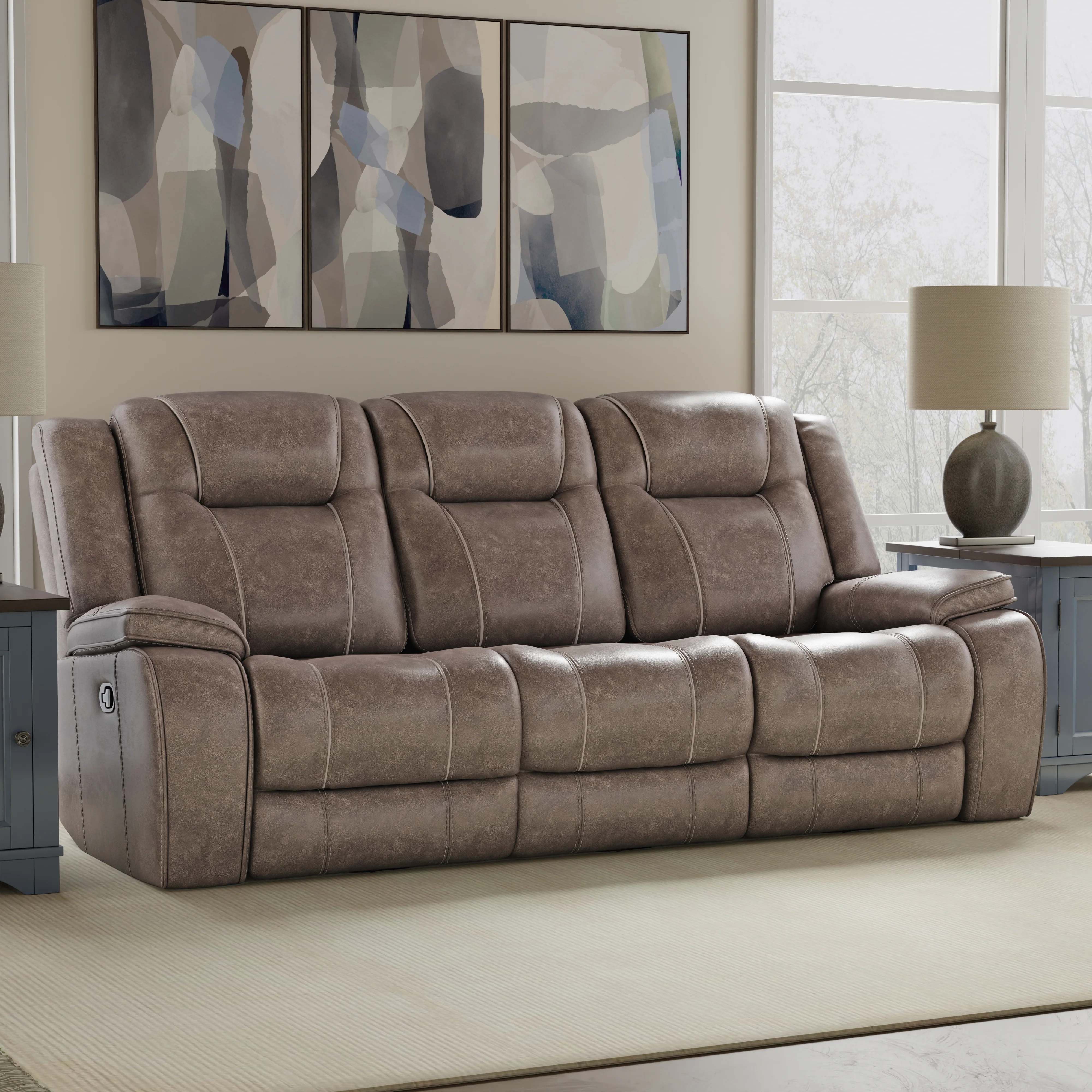 Parker Living Blake - Desert Taupe Manual Reclining Sofa Loveseat and Recliner - Image 5