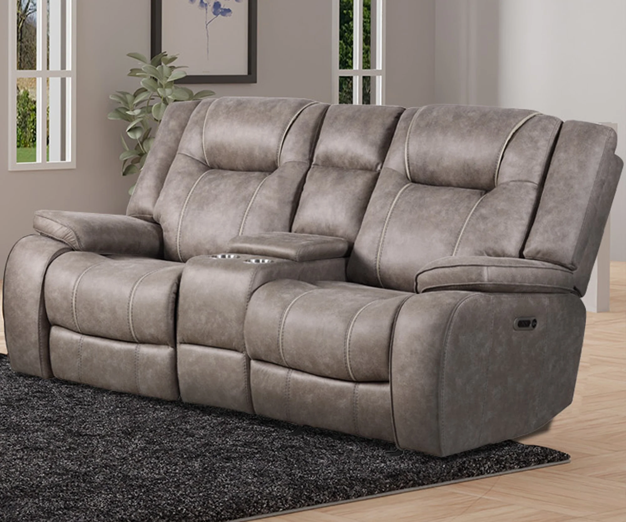 Parker Living Blake - Desert Taupe Manual Reclining Sofa Loveseat and Recliner - Image 7
