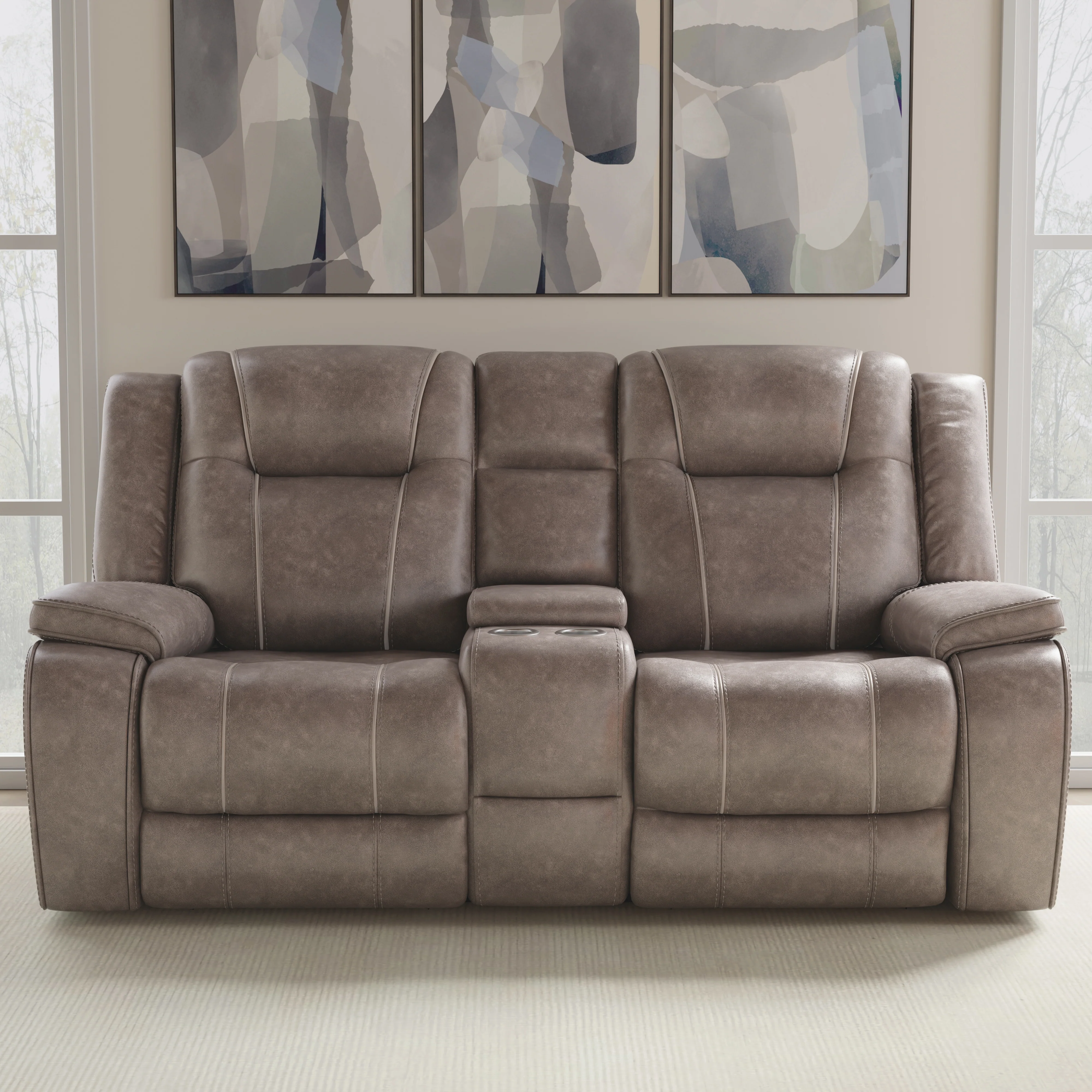 Parker Living Blake - Desert Taupe Manual Reclining Sofa Loveseat and Recliner - Image 9