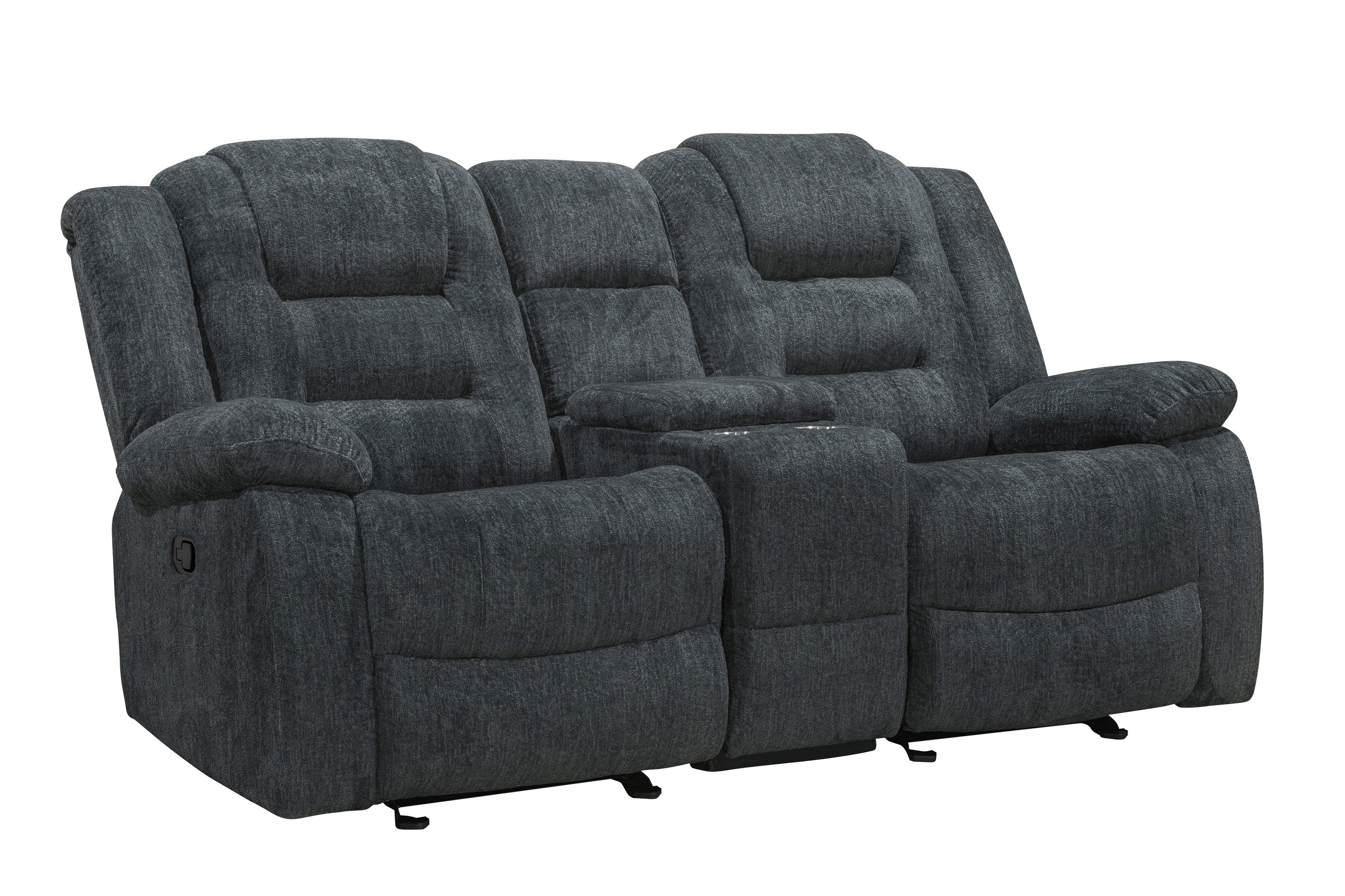 Parker Living Bolton - Misty Storm Glider Reclining Console Loveseat - Image 2