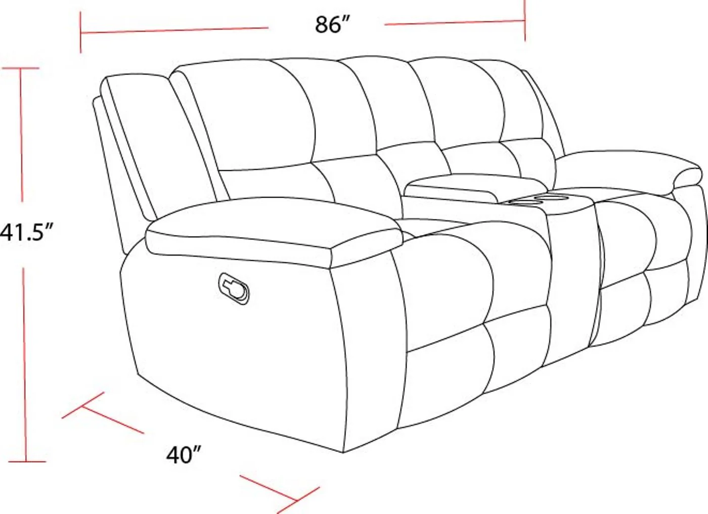 Parker Living Buster - Opal Taupe Manual Reclining Console Loveseat - Image 7