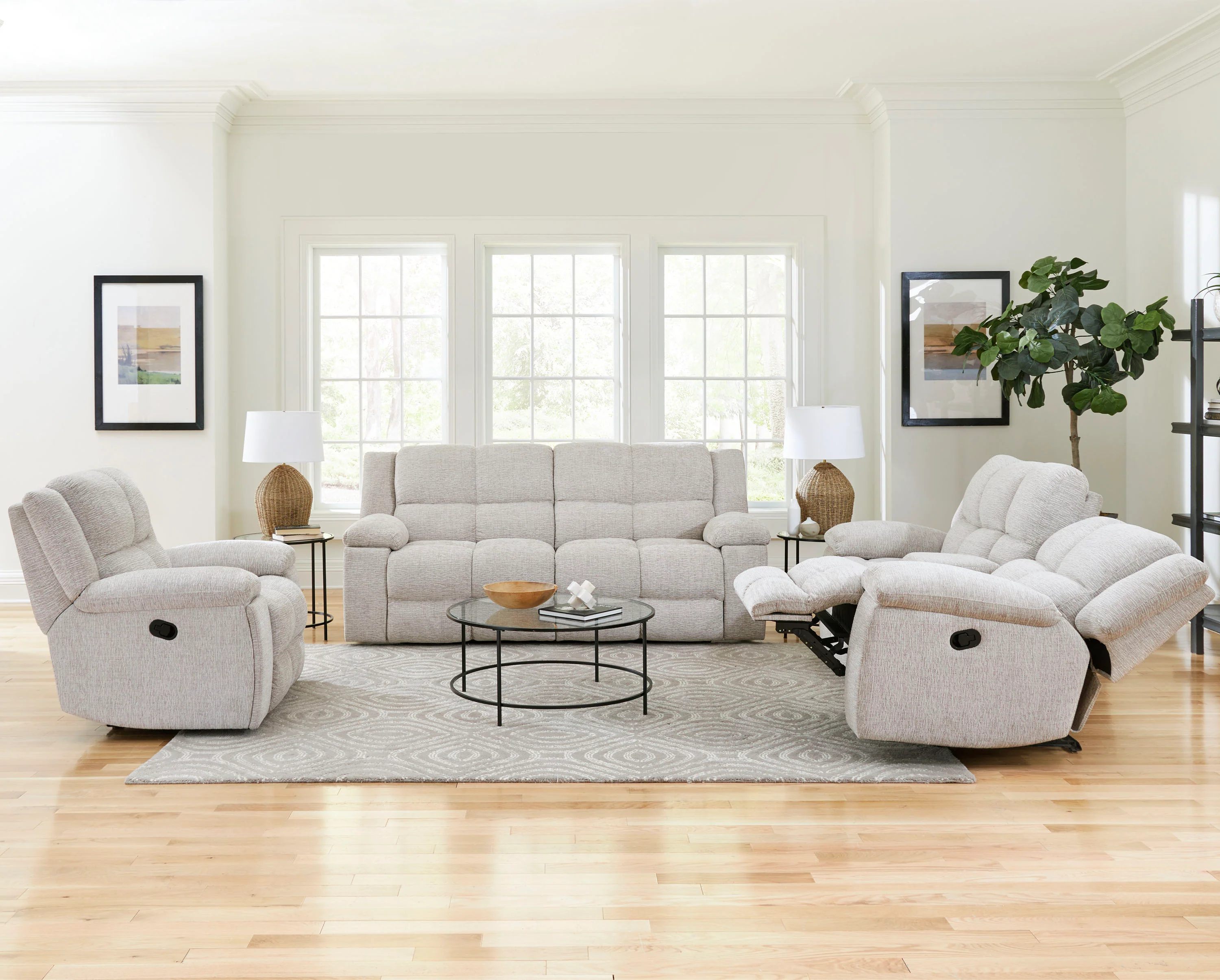 Parker Living Buster - Opal Taupe Manual Reclining Sofa - Image 4