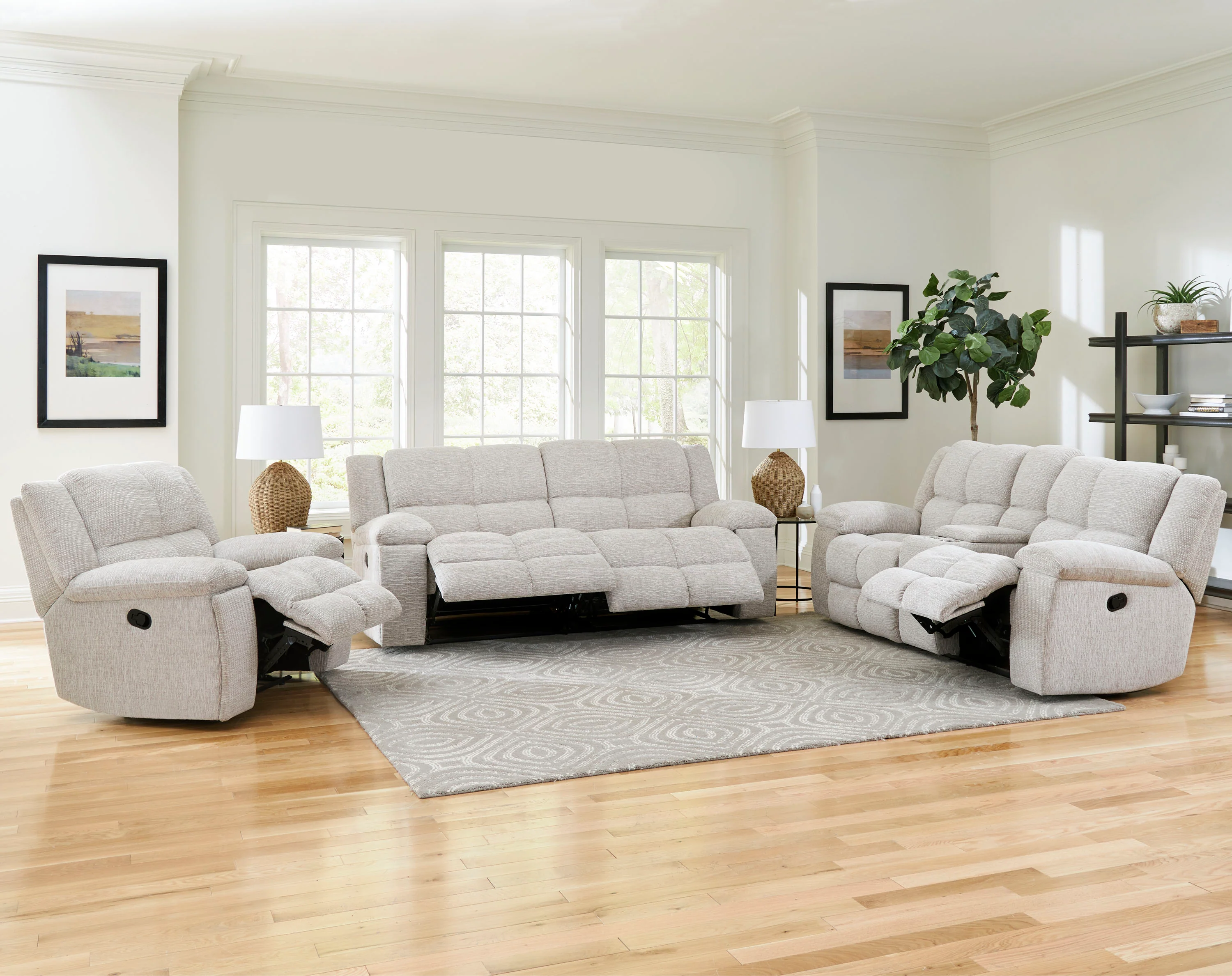 Parker Living Buster - Opal Taupe Manual Reclining Sofa - Image 5