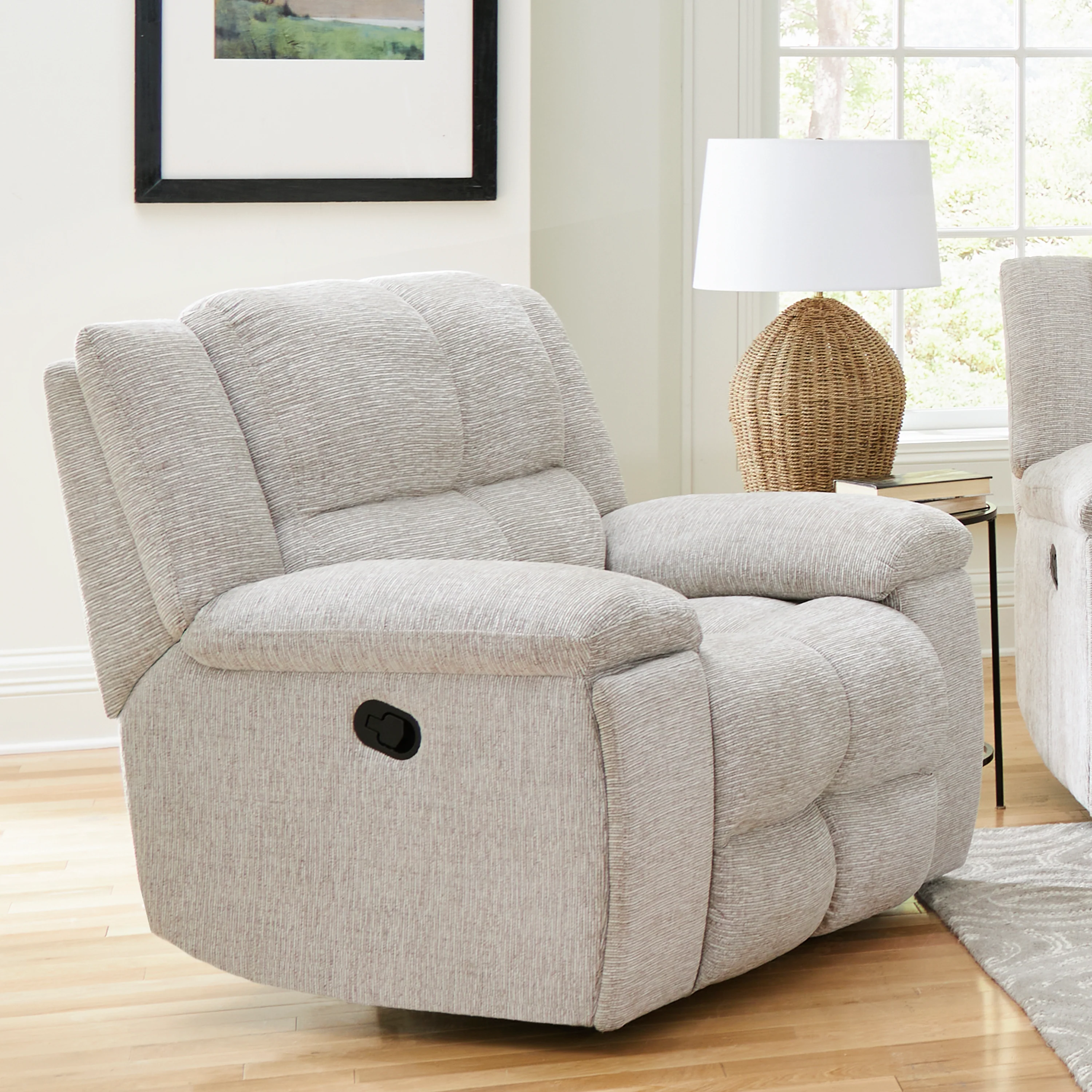 Parker Living Buster - Opal Taupe Manual Reclining Sofa Loveseat and Recliner - Image 7