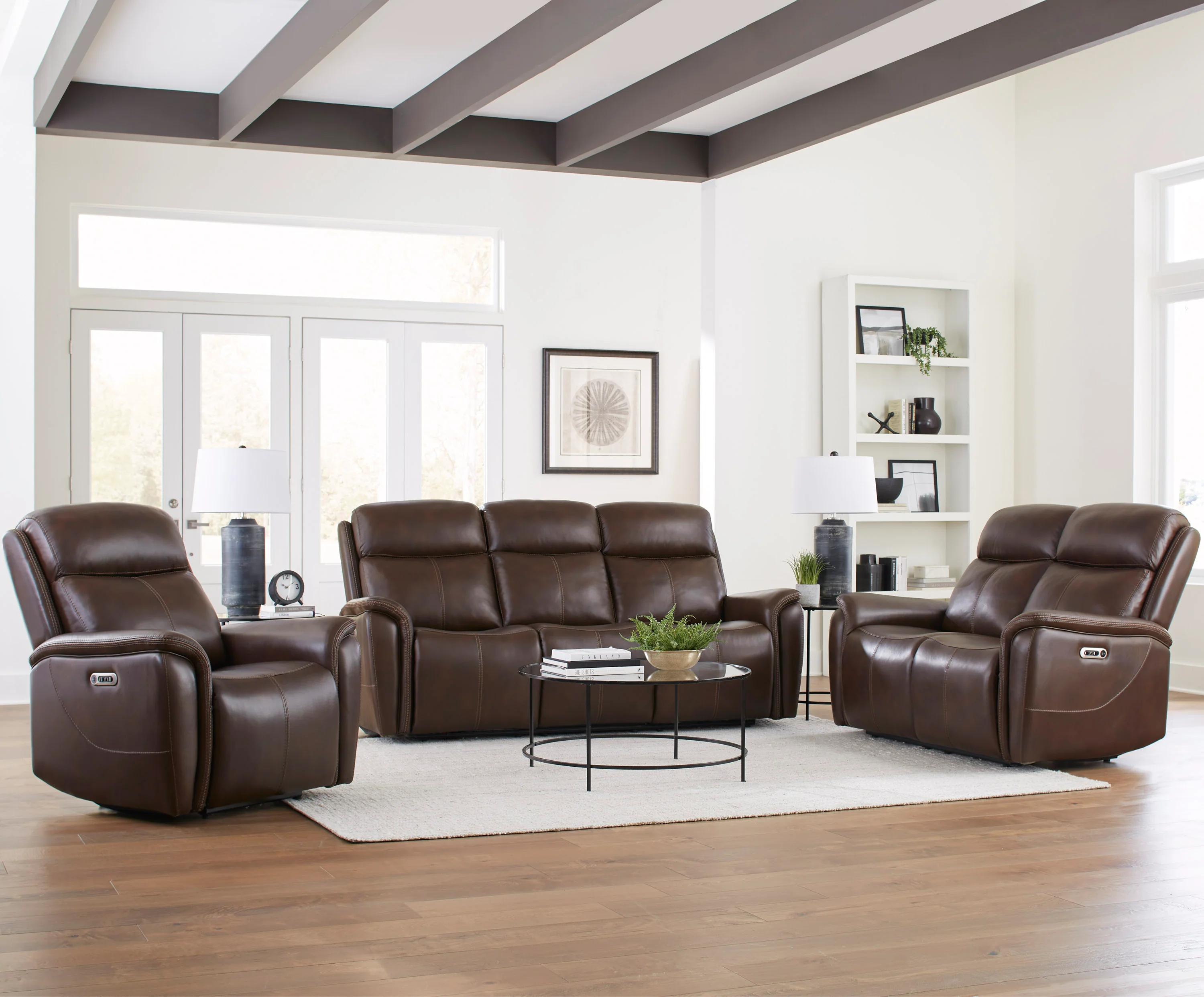 Parker Living Cascade - Auburn Power Reclining Sofa Loveseat and Recliner