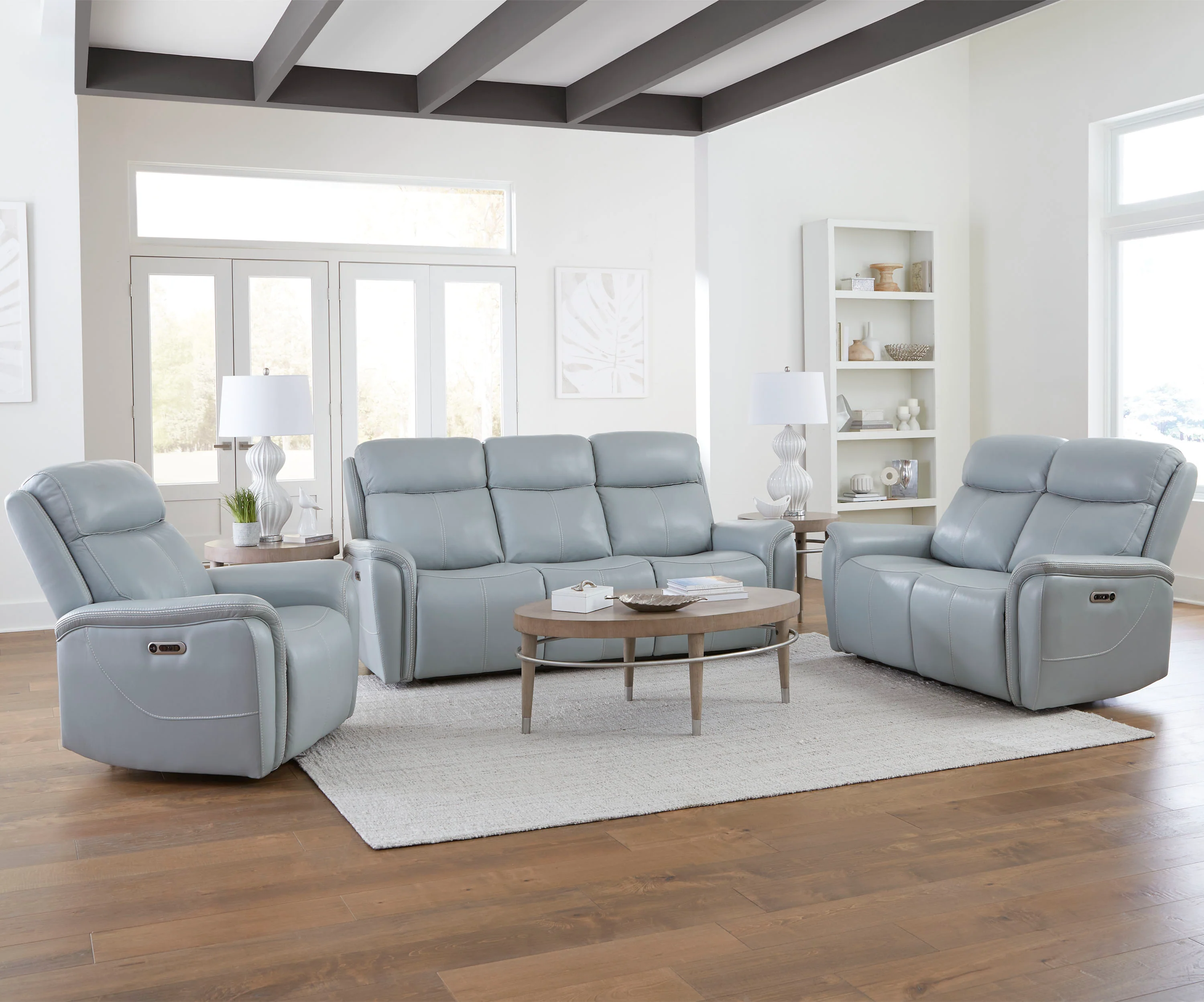Parker Living Cascade - Seamist Grey Power Recliner - Image 2