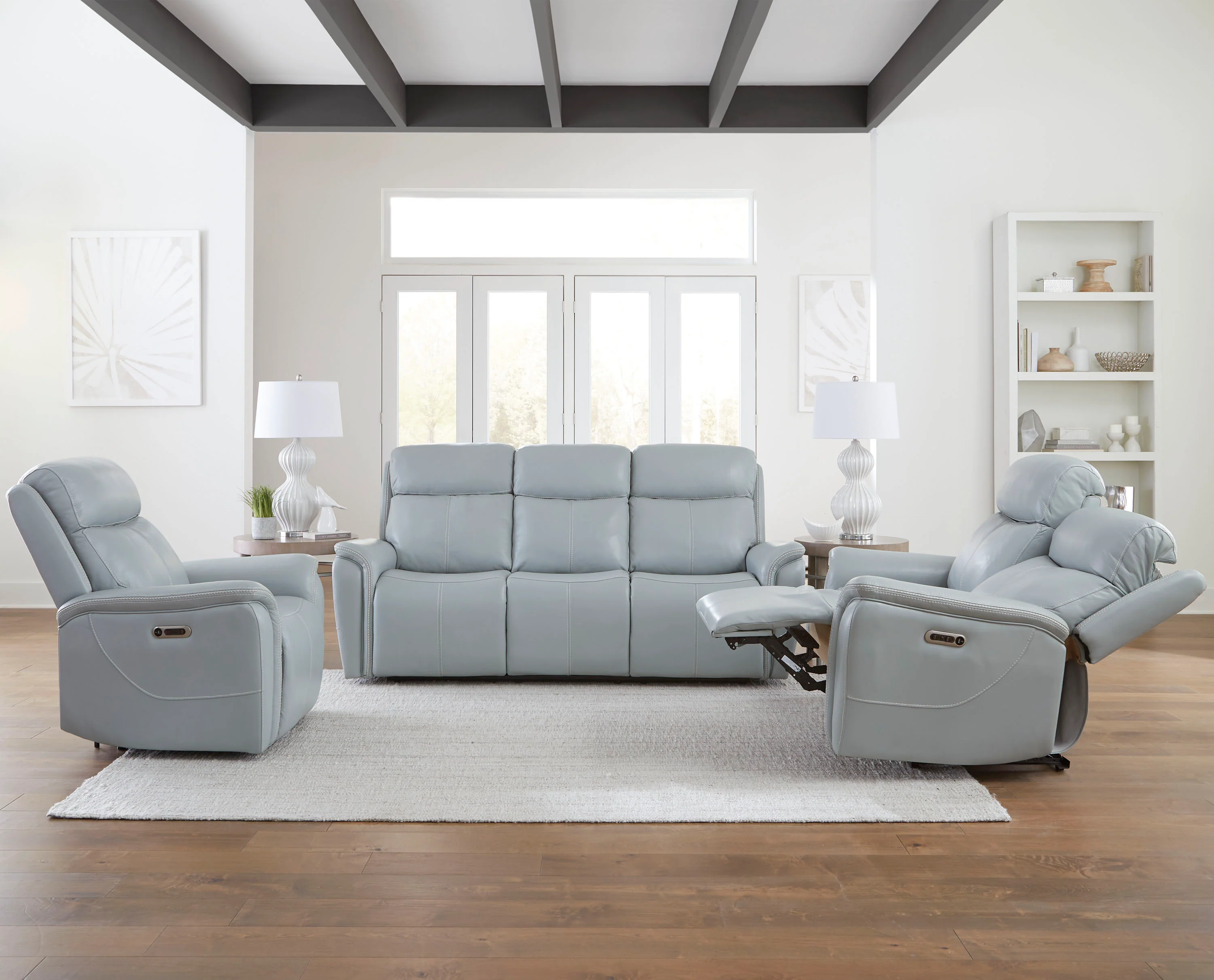 Parker Living Cascade - Seamist Grey Power Reclining Sofa - Image 4