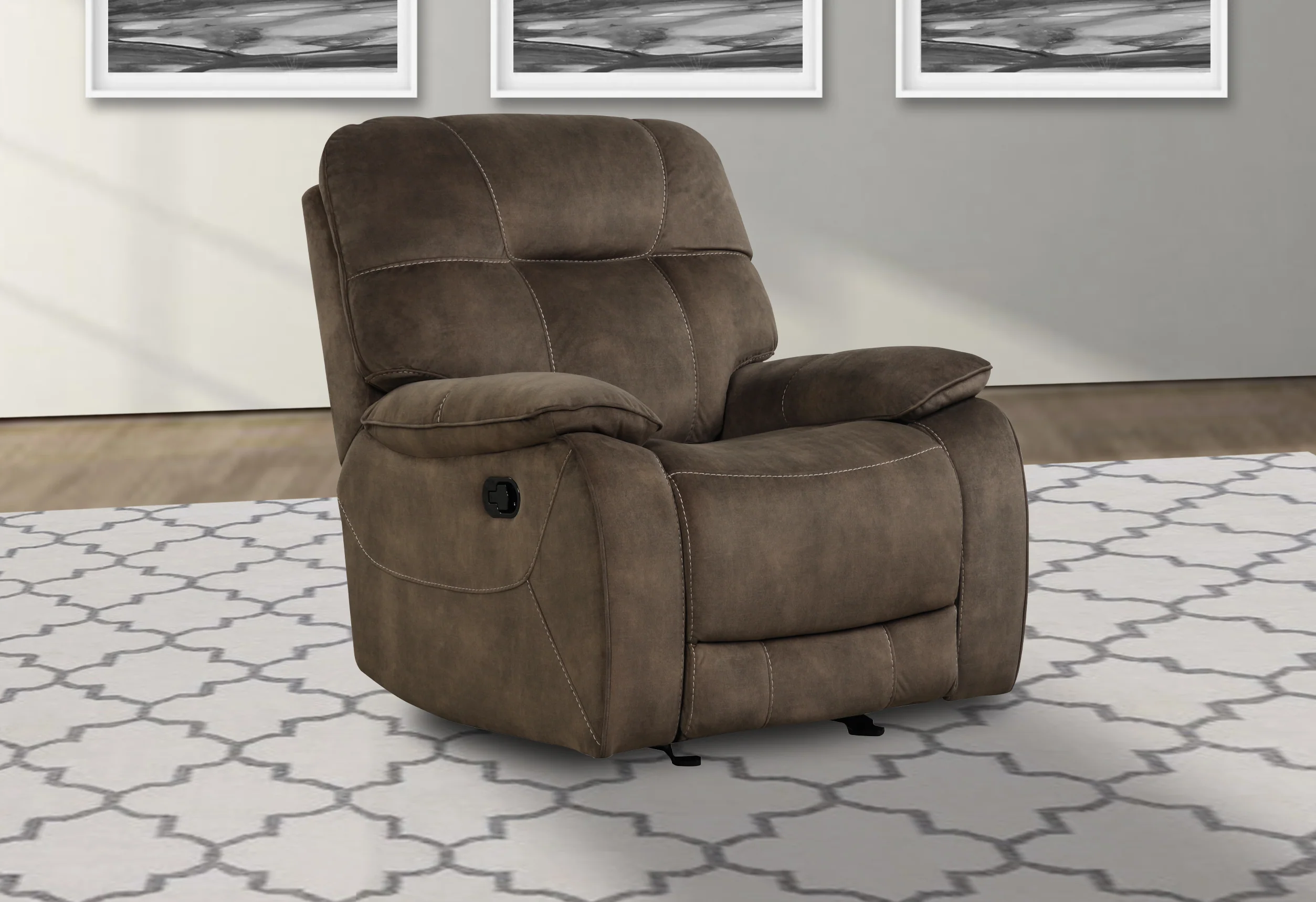 Parker Living Cooper - Shadow Brown Manual Glider Reclining Sofa and Two Recliners - Image 2