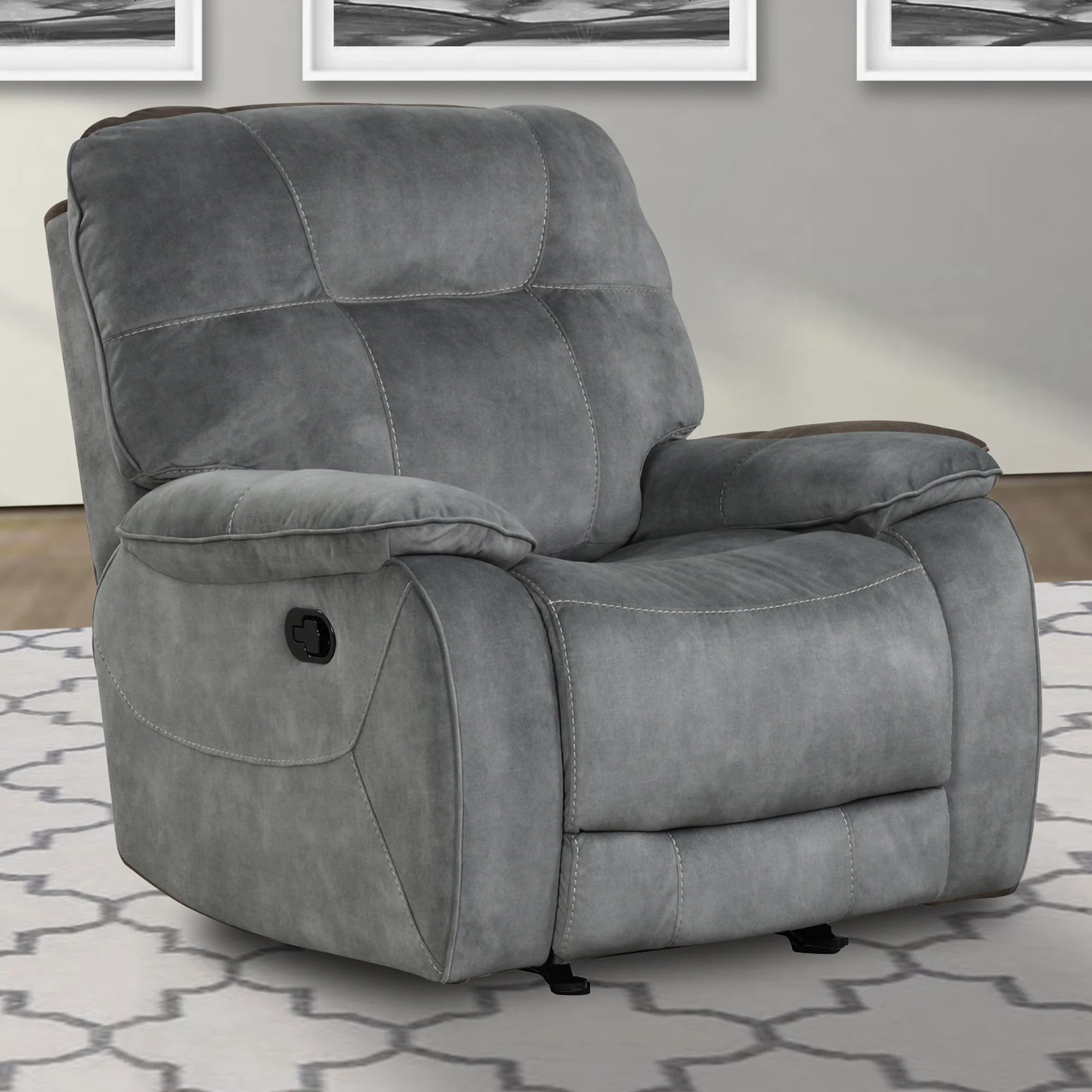 Parker Living Cooper - Shadow Grey Manual Glider Reclining Sofa and Two Recliners - Image 3