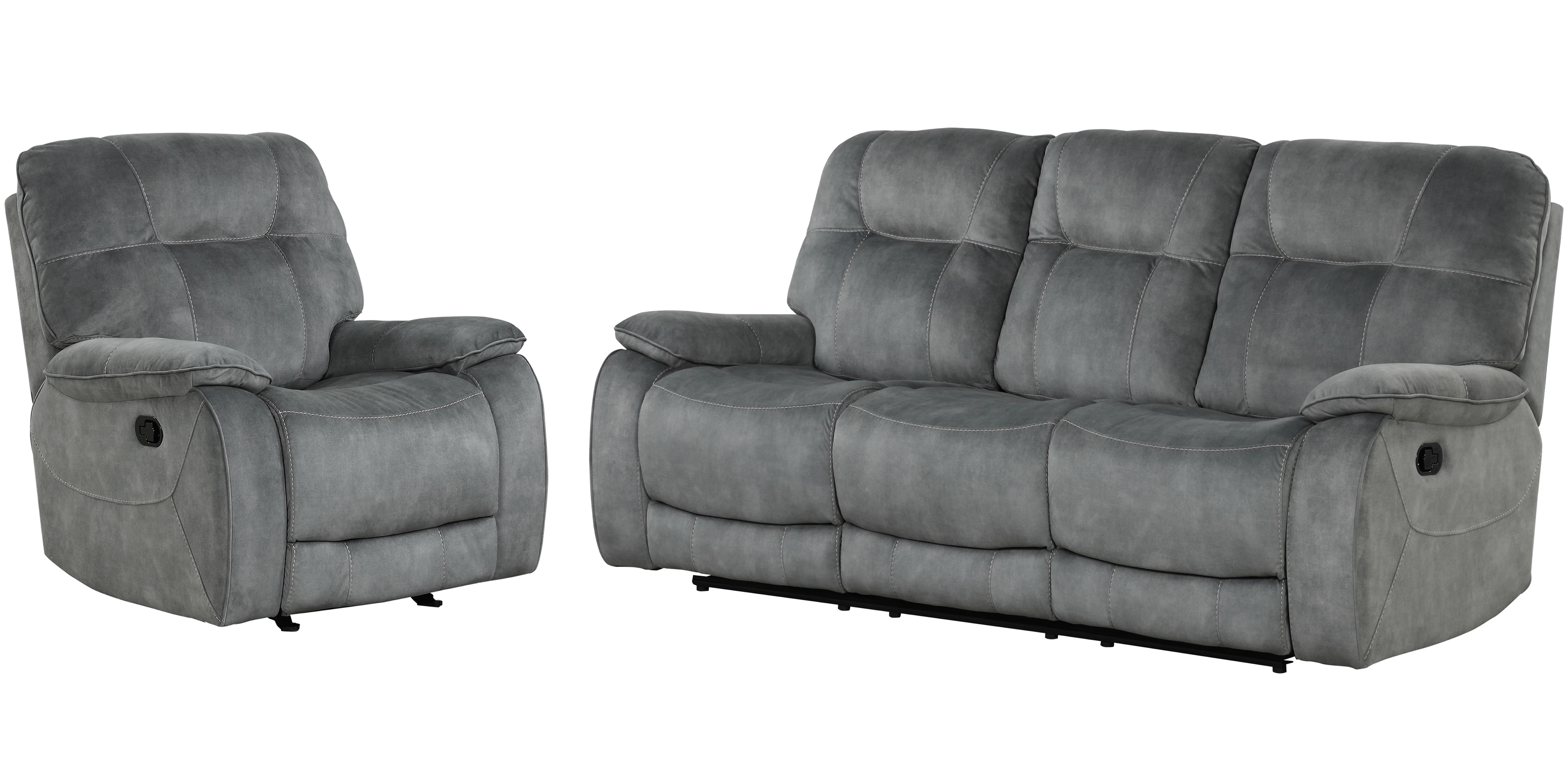 Parker Living Cooper - Shadow Grey Manual Reclining Sofa and Recliner - Image 2