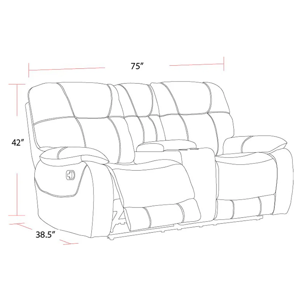 Parker Living Cooper - Shadow Grey Reclining Console Loveseat - Image 3