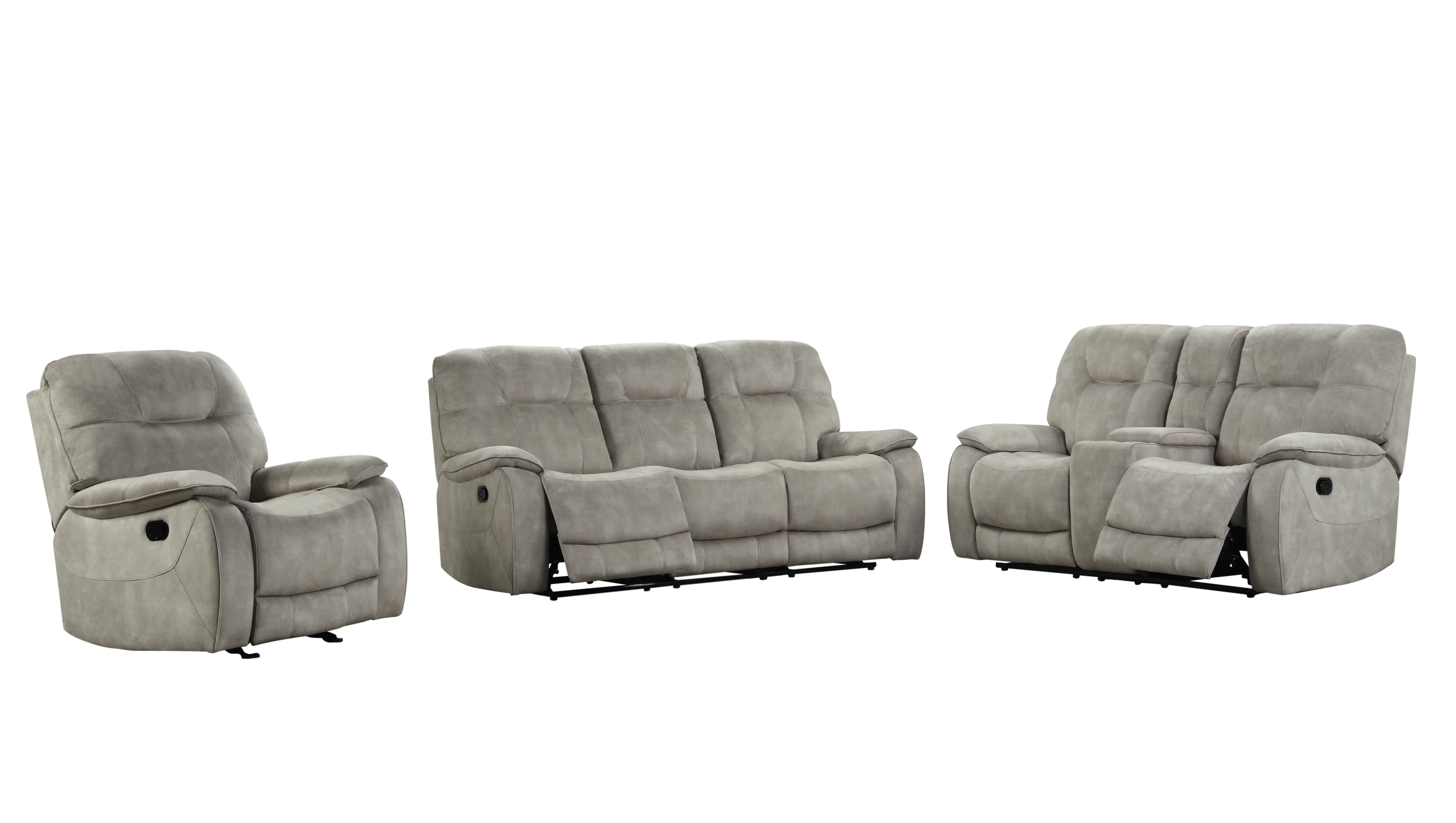 Parker Living Cooper - Shadow Natural Manual Reclining Sofa Loveseat and Recliner - Image 6