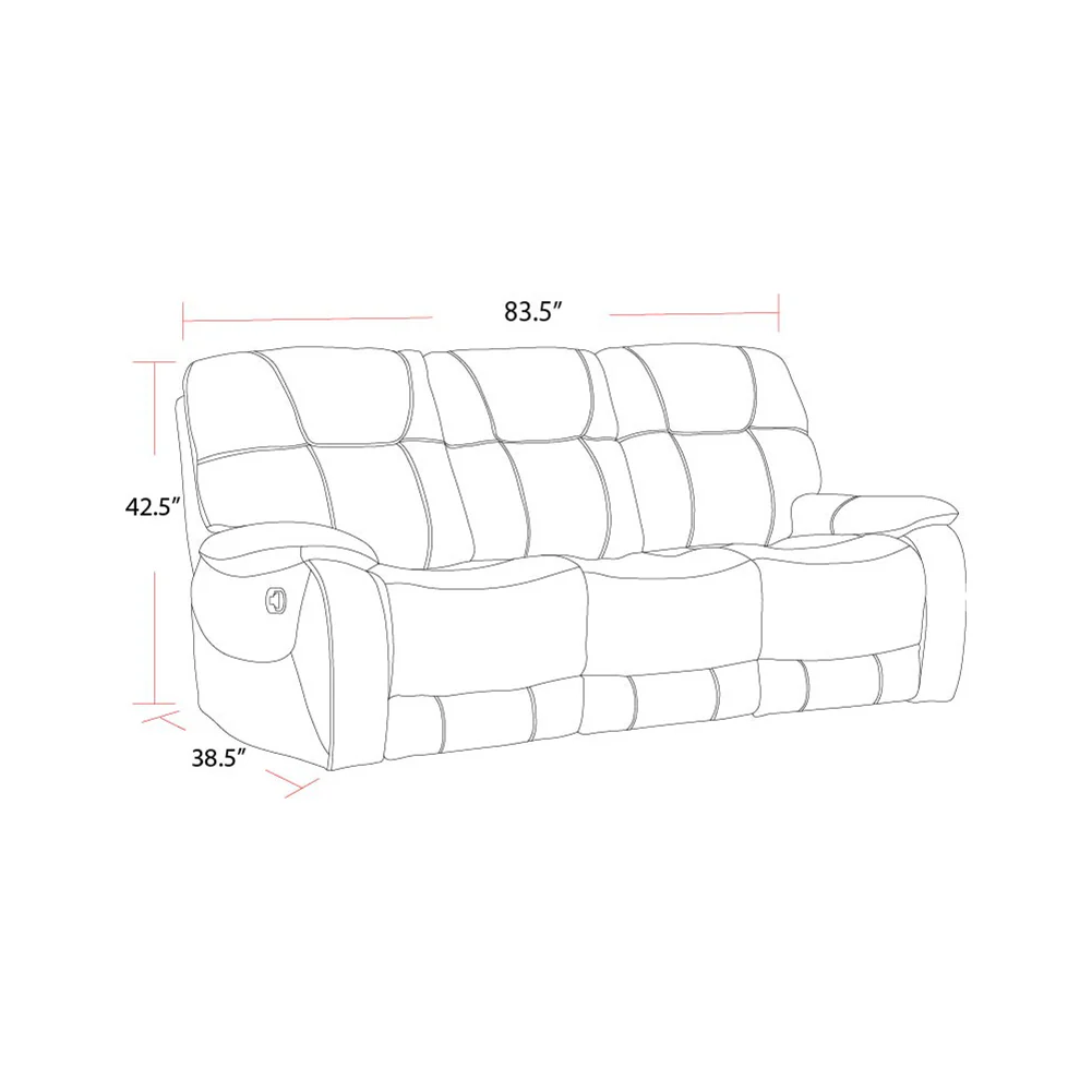 Parker Living Cooper - Shadow Natural Triple Reclining Sofa - Image 3