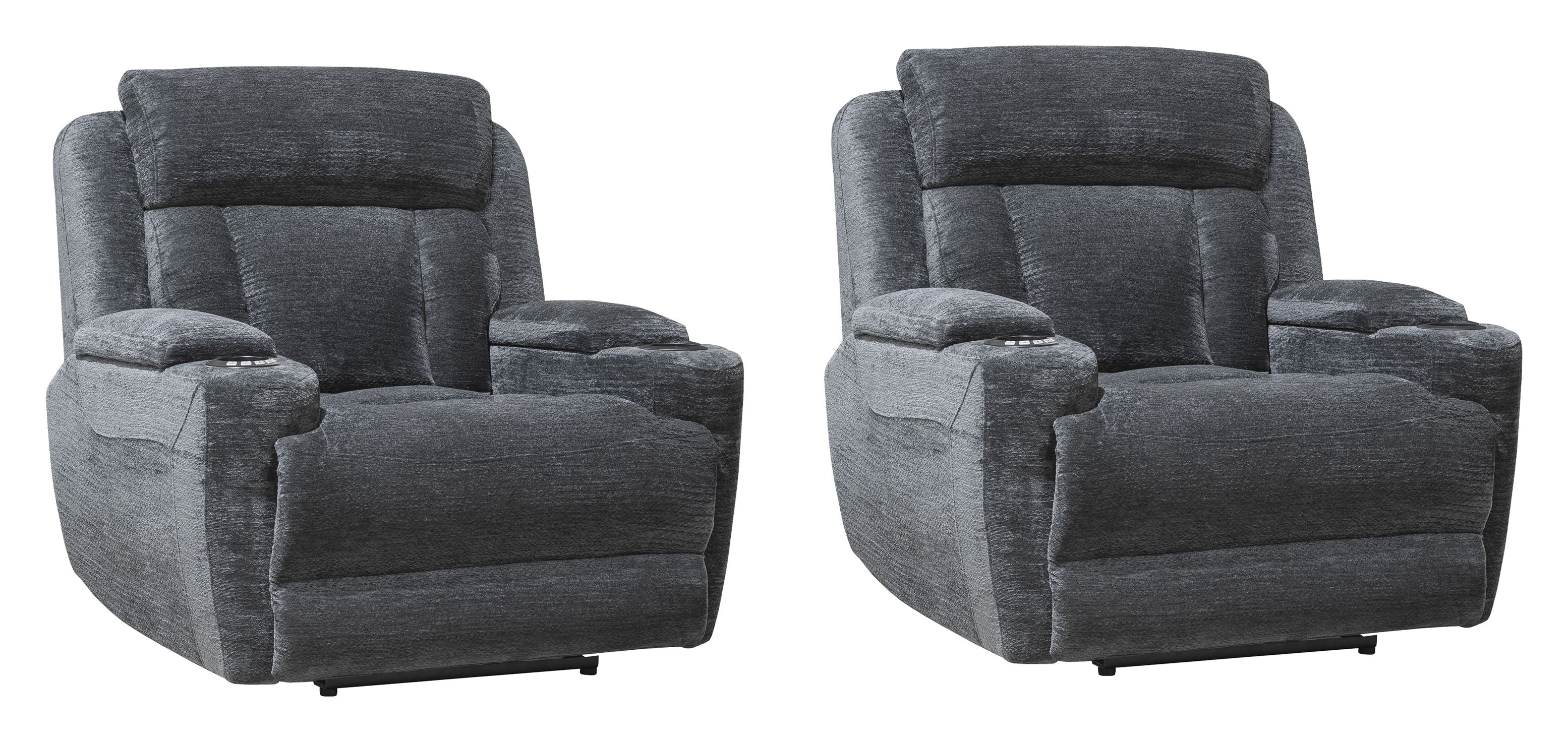Parker Living Dalton - Lucky Charcoal Power Recliner Two Pack - Image 2